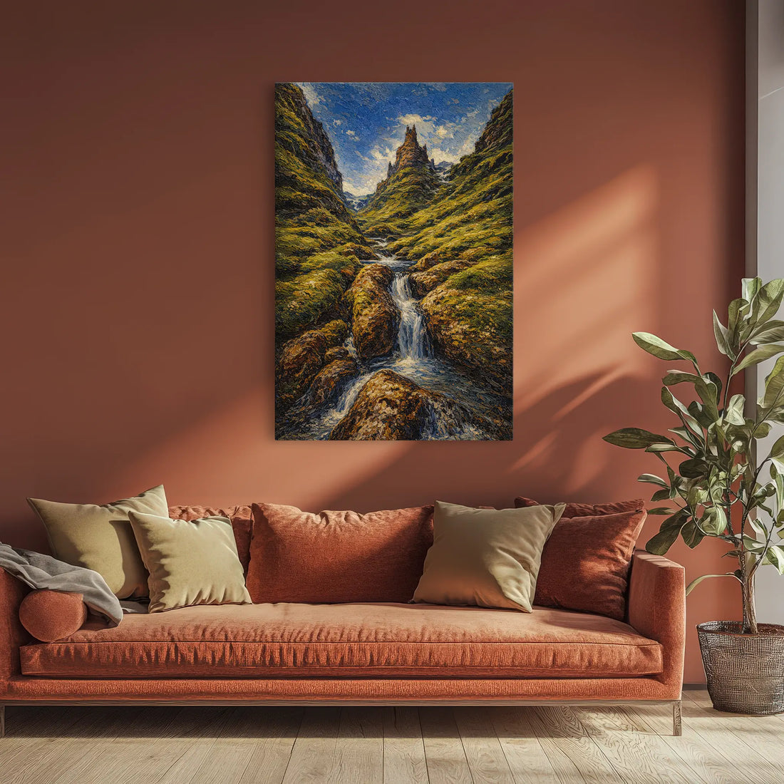 Mountain-Stream-Valley-Giclée-Print-232008 Visual Wall Art AR2:3V Giclée Print