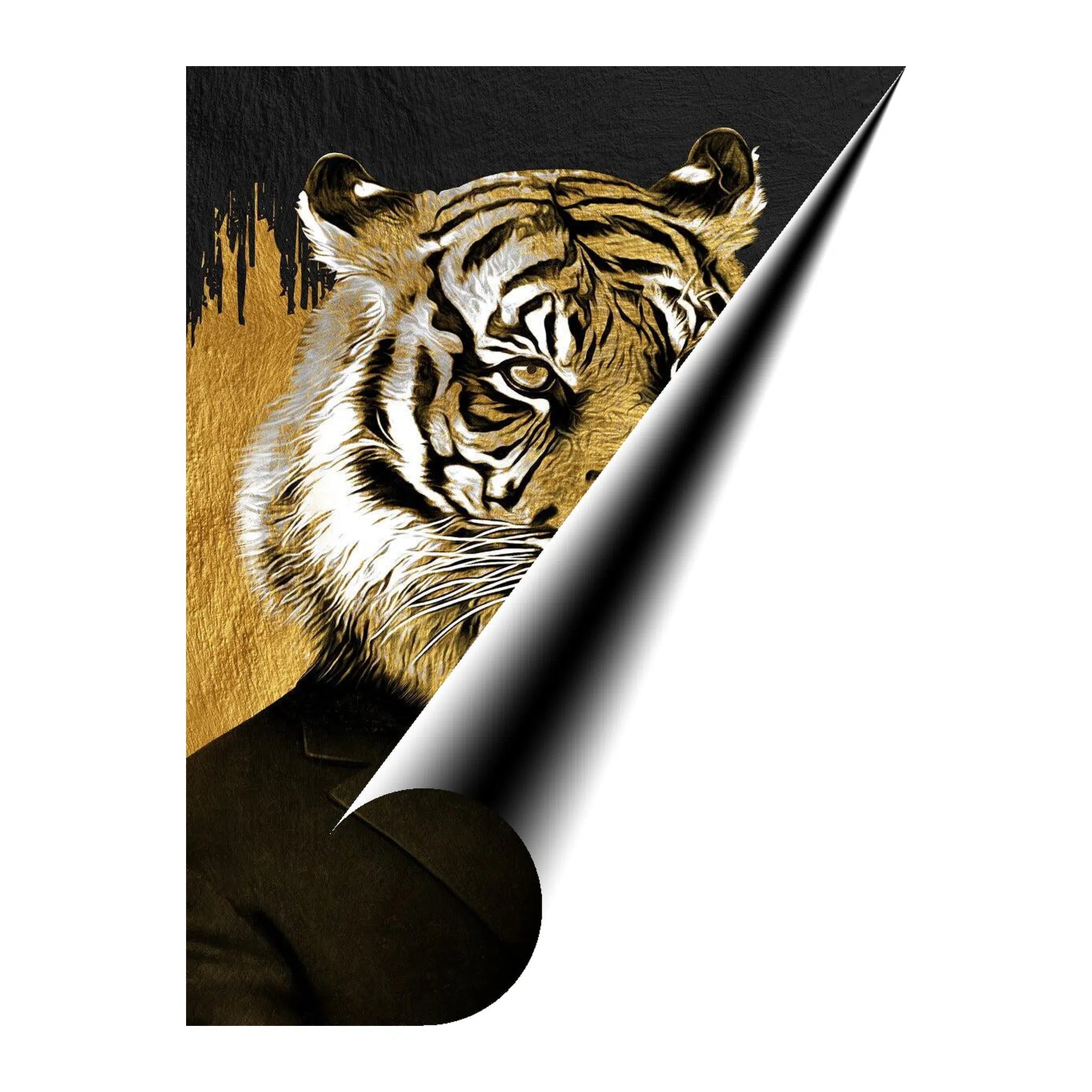 Mr Tiger Gold Giclée Print 34920 Giclée Rolled Canvas Print Visual Wall Art