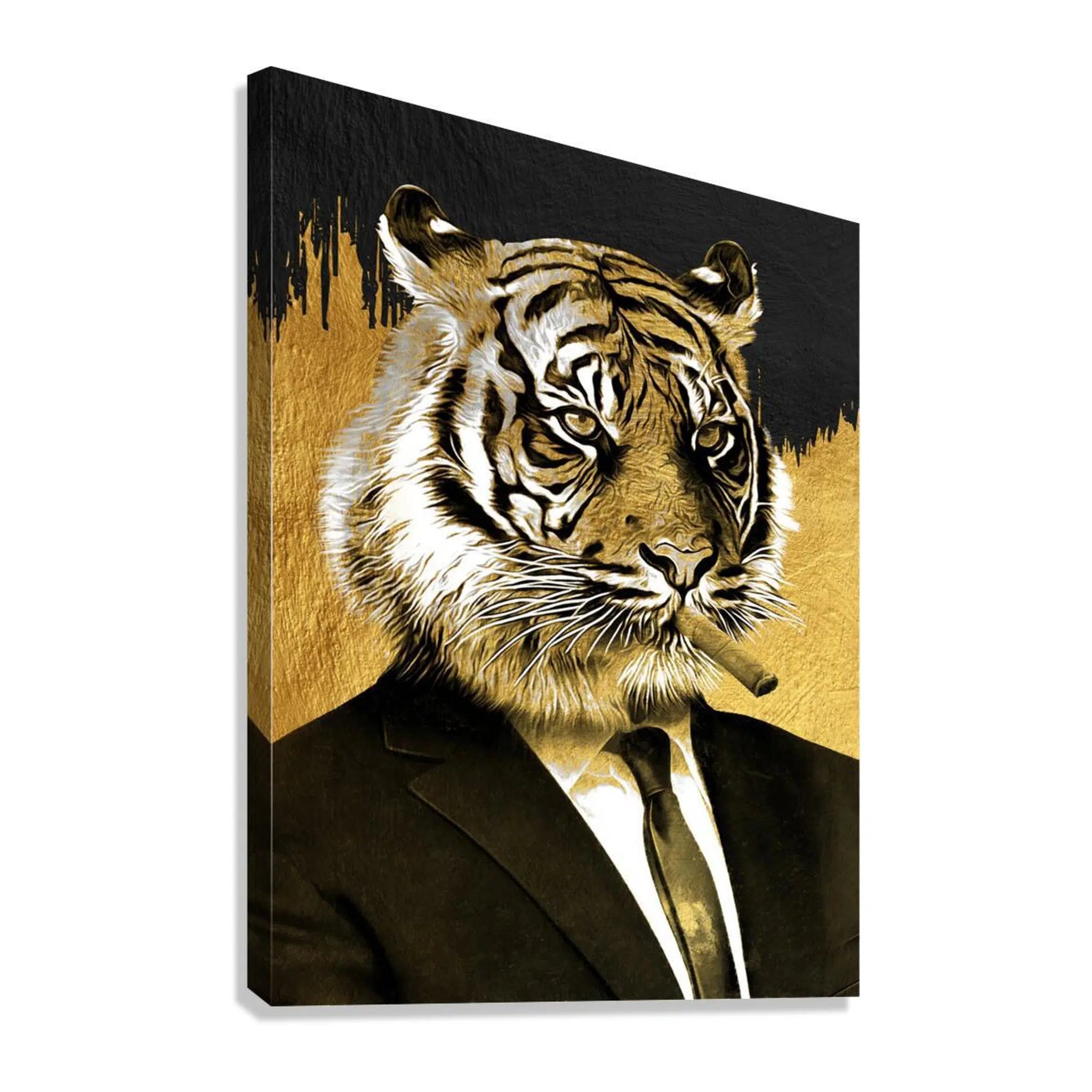 Mr Tiger Gold Giclée Print 34920 Giclée Stretched Canvas Print Visual Wall Art