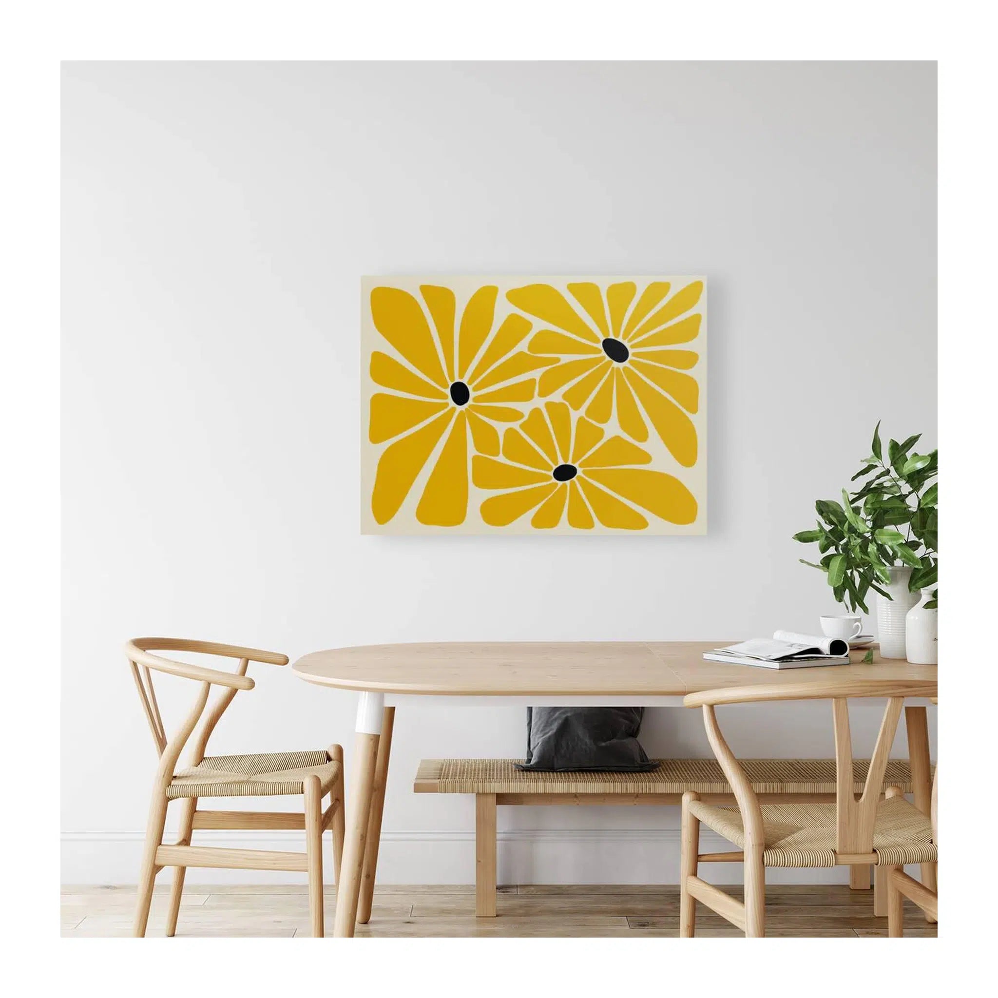 Mustard Floral Bohemian Giclée Print 43210H Visual Wall Art