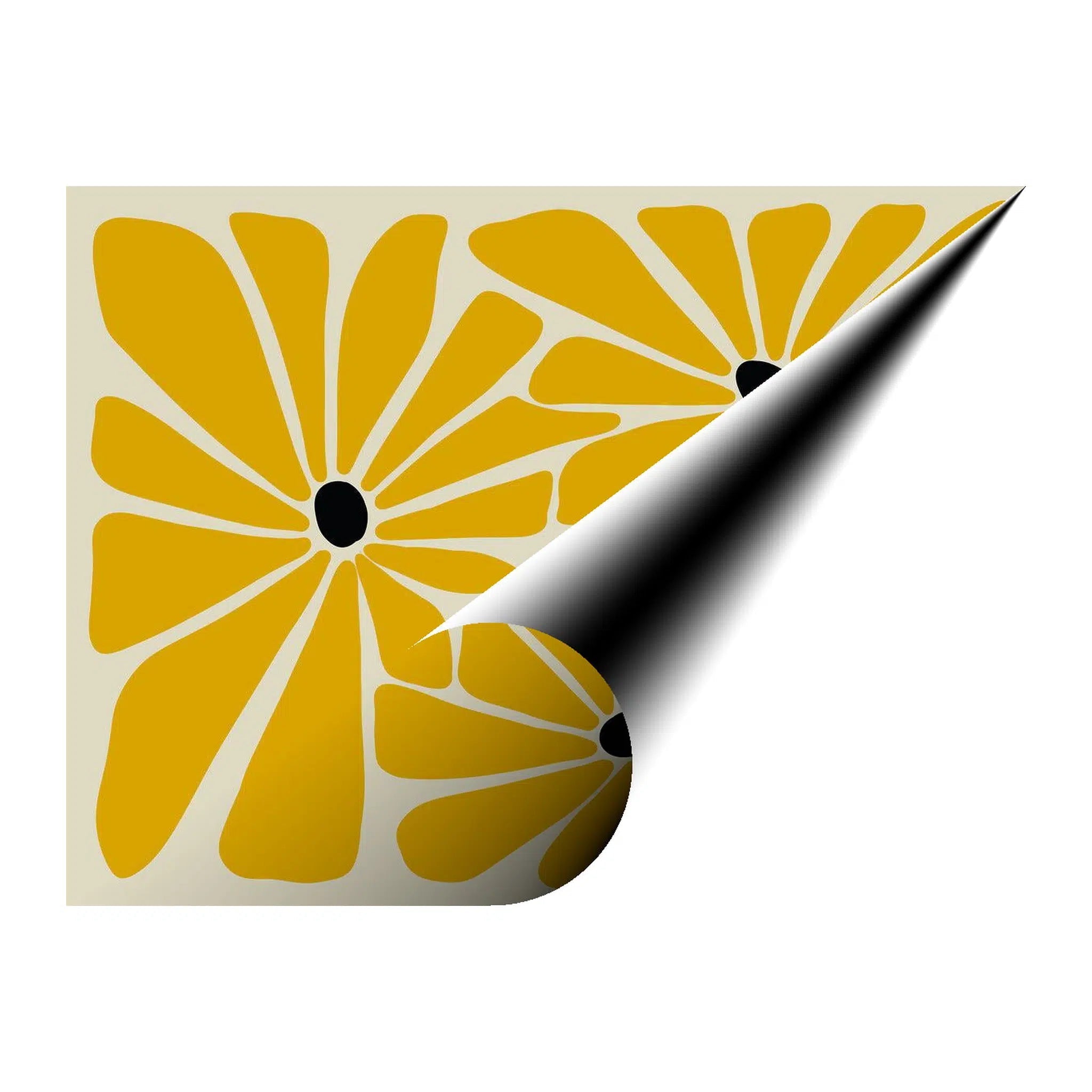 Mustard Floral Bohemian Giclée Print 43210H Giclée Fine Art Matte Paper Print Visual Wall Art