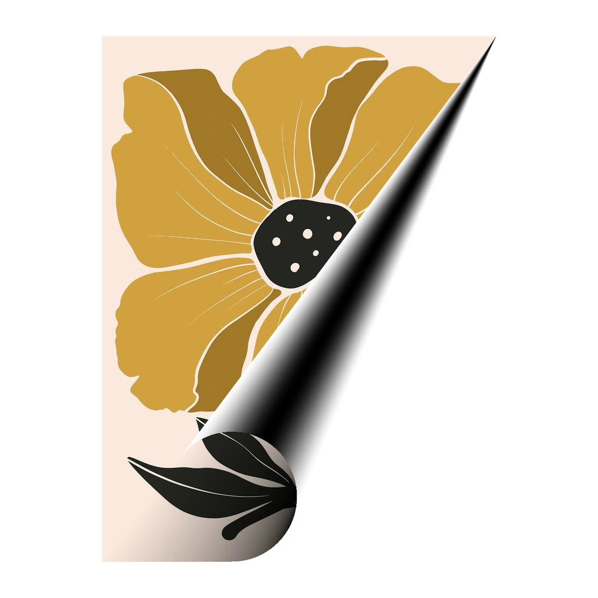 Mustard Flower Bohemian Giclée Print 34203 Giclée Rolled Canvas Print Visual Wall Art