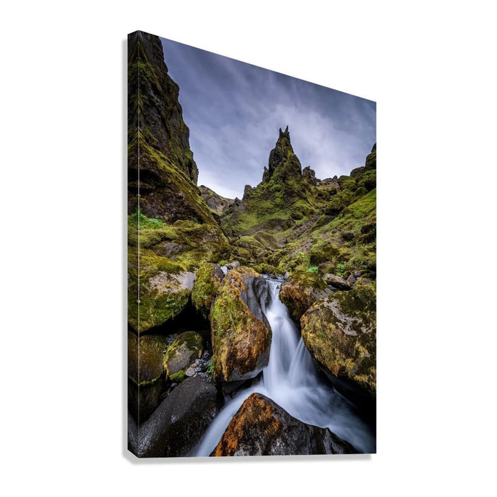 Mystic Mountain Stream Waterfall Giclée Print 23500 Giclée Stretched Canvas Print Visual Wall Art