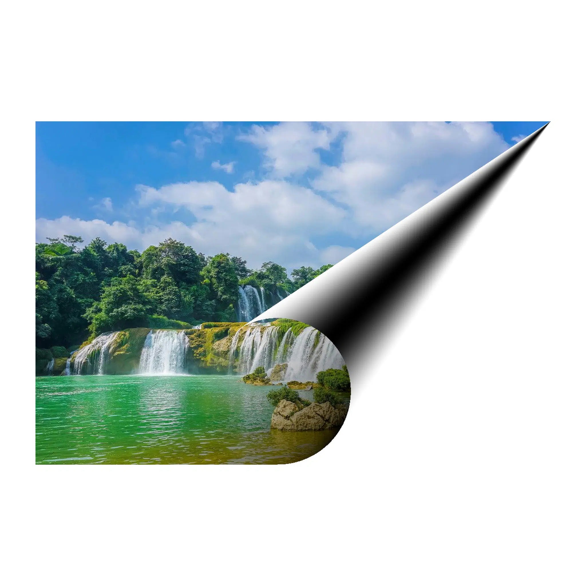 Nature's Splendor Waterfall Giclée Print 32607 Giclée Fine Art Matte Paper Print Visual Wall Art