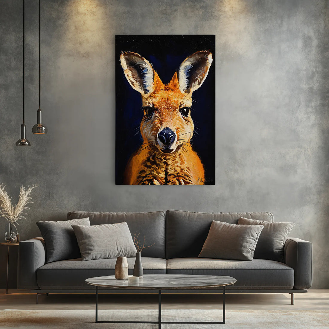 Night Watch Kangaroo Close-Up Giclée Print 231093 Visual Wall Art AR2:3V Giclée Print