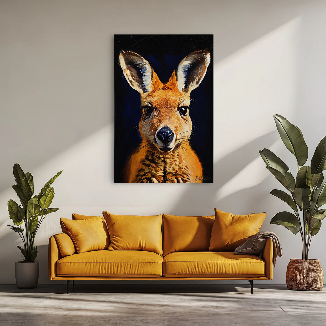 Night Watch Kangaroo Close-Up Giclée Print 231093 Visual Wall Art AR2:3V Giclée Print