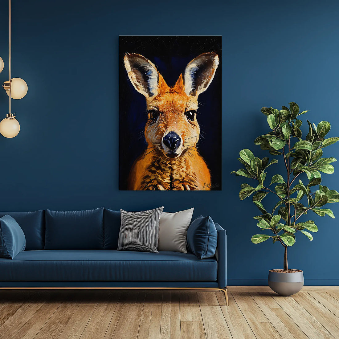 Night Watch Kangaroo Close-Up Giclée Print 231093 Visual Wall Art AR2:3V Giclée Print