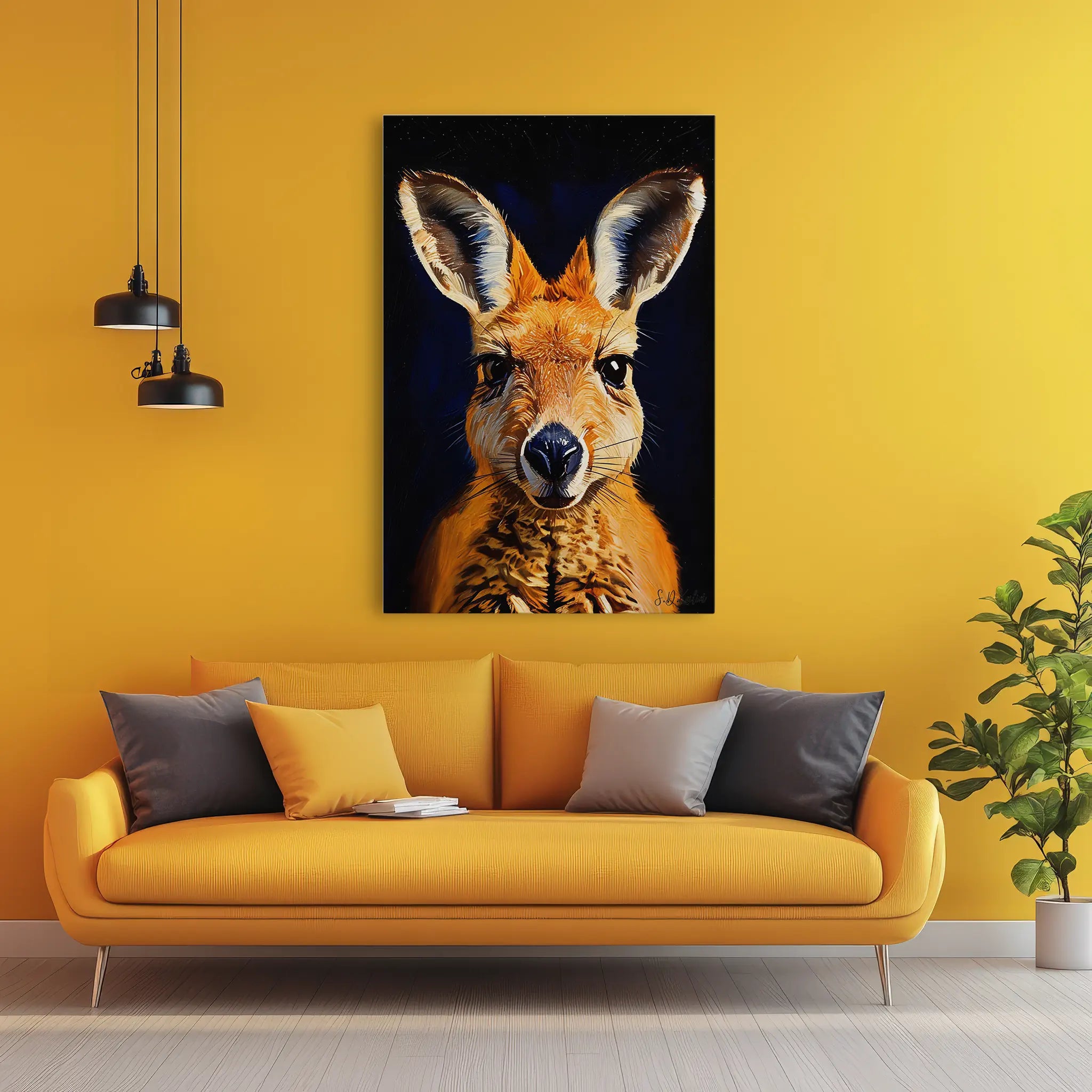 Night Watch Kangaroo Close-Up Giclée Print 231093 Visual Wall Art AR2:3V Giclée Print