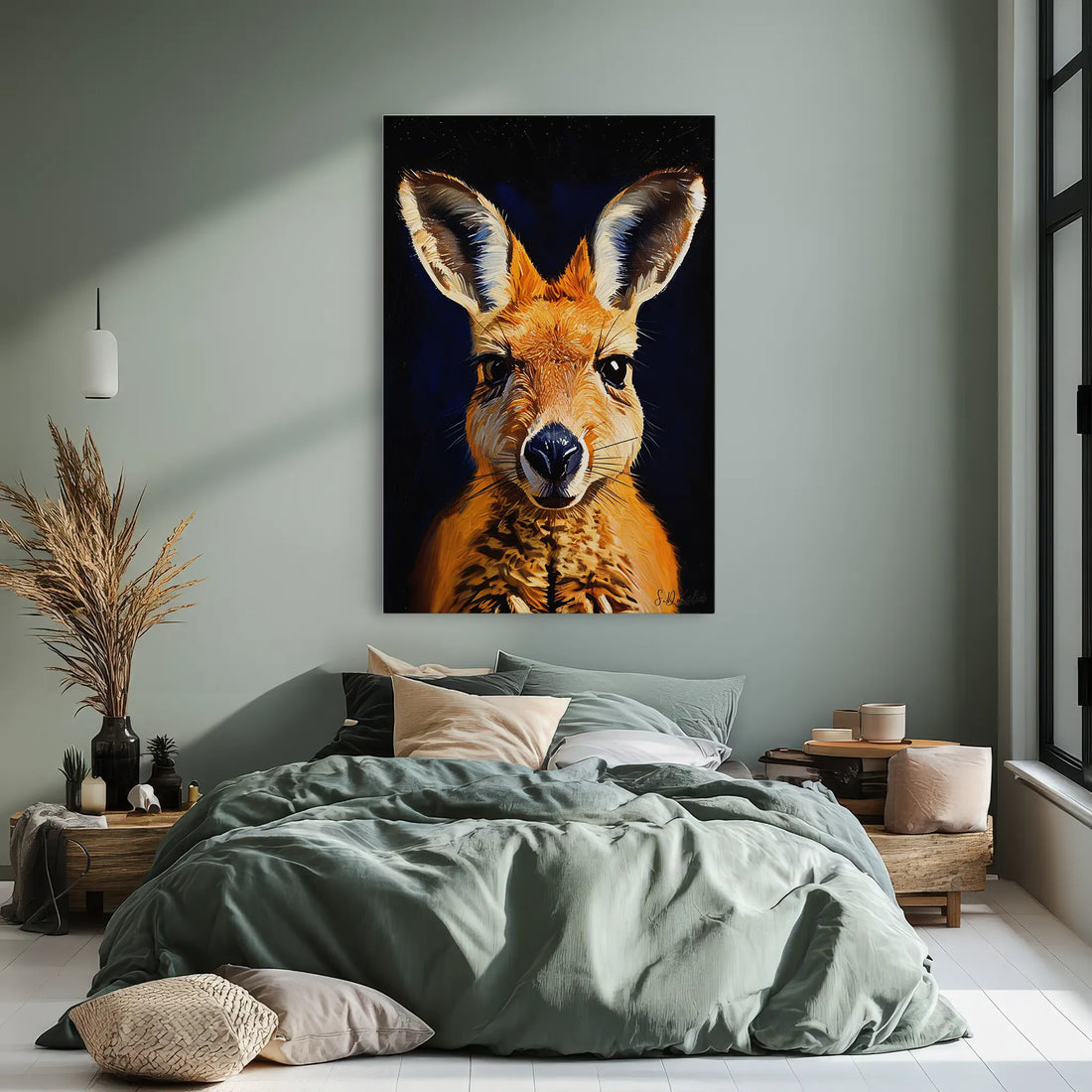 Night Watch Kangaroo Close-Up Giclée Print 231093 Visual Wall Art AR2:3V Giclée Print