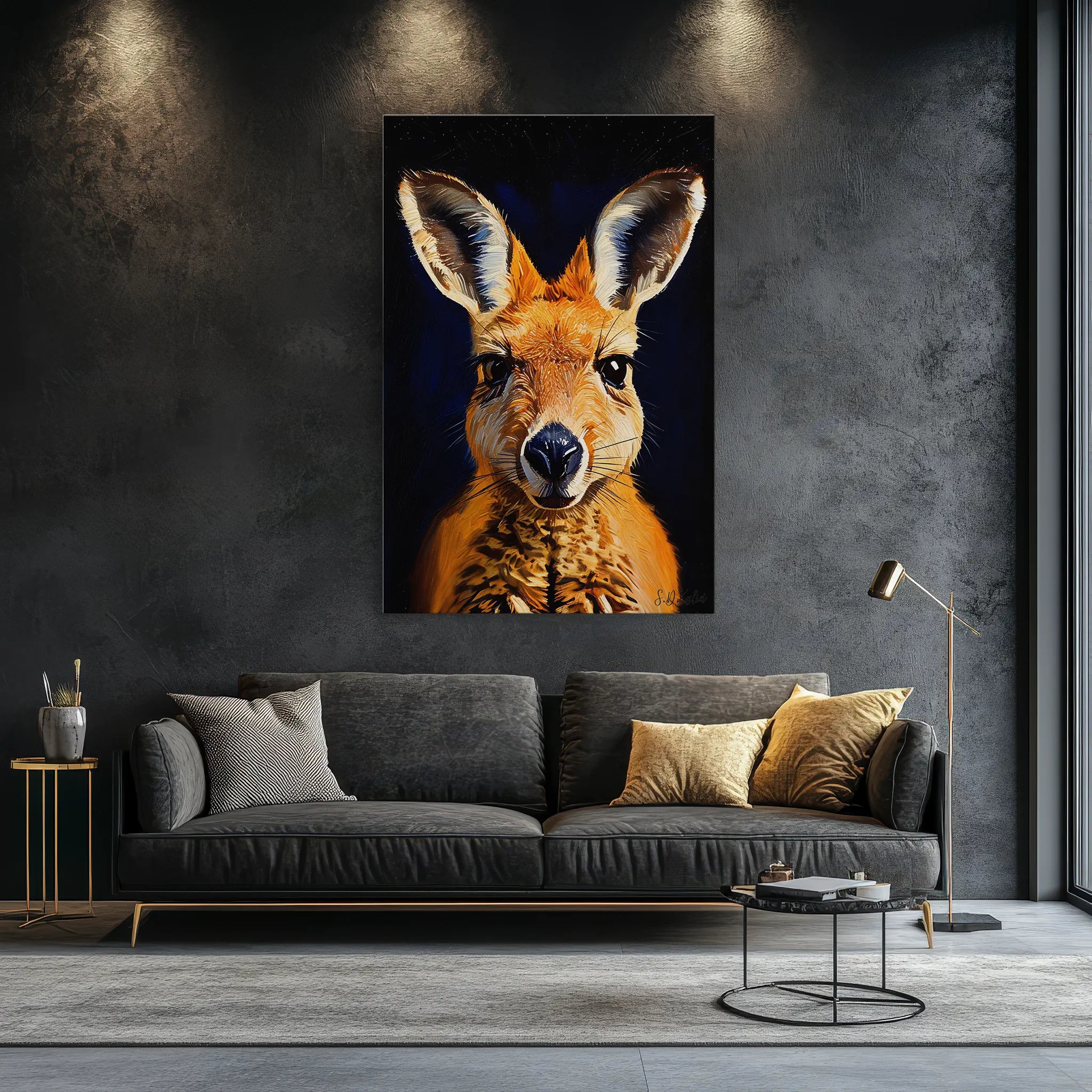Night Watch Kangaroo Close-Up Giclée Print 231093 Visual Wall Art AR2:3V Giclée Print