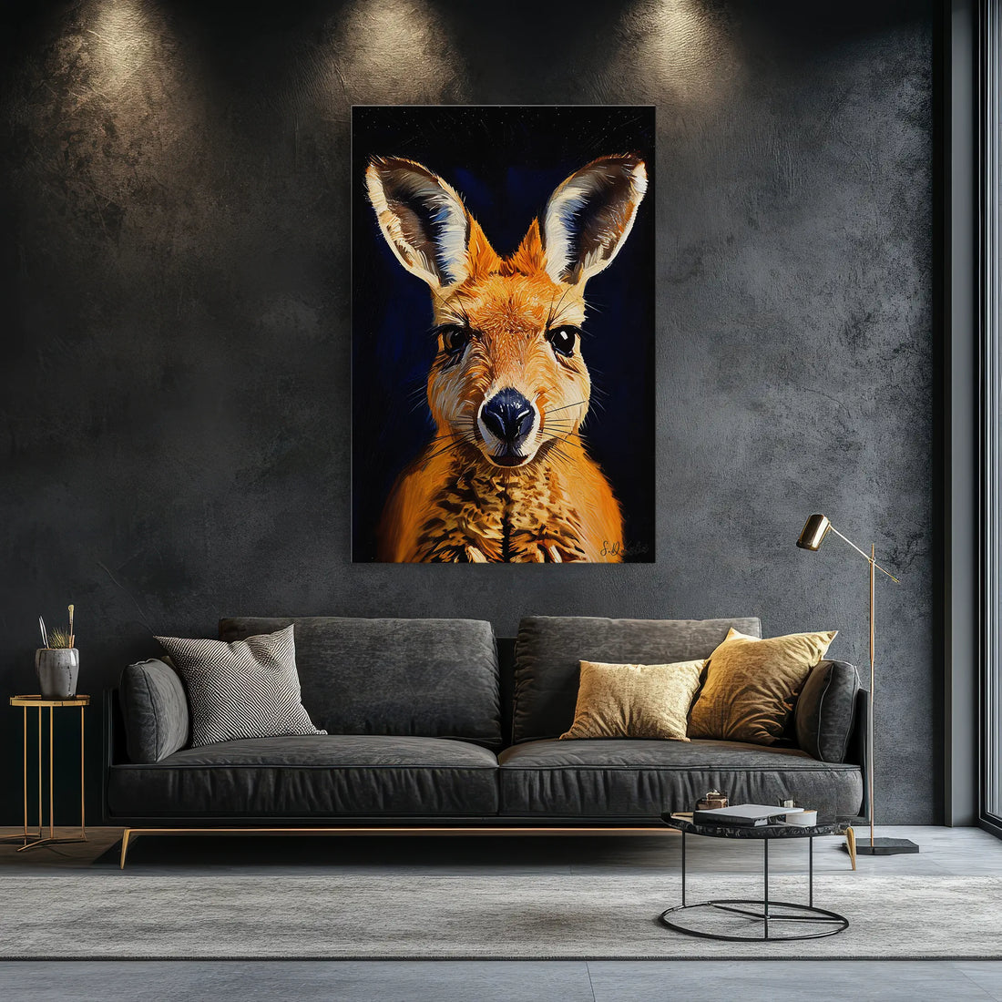 Night Watch Kangaroo Close-Up Giclée Print 231093 Visual Wall Art AR2:3V Giclée Print
