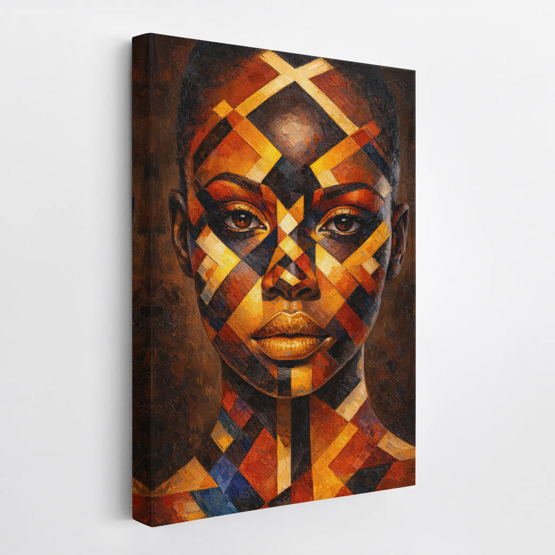 Obsidian and Gold Tribal Geometry Giclée Print 235011 Visual Wall Art AR2:3V Giclée Print
