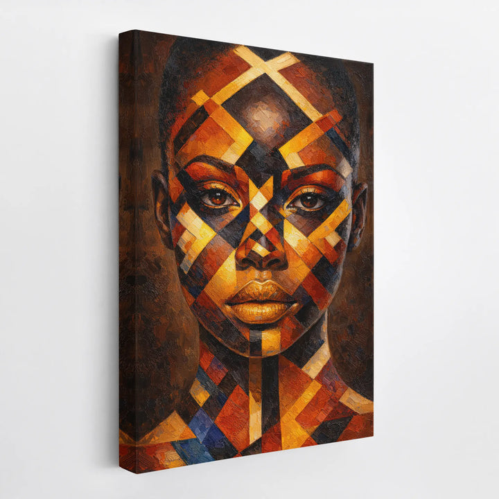 Obsidian and Gold Tribal Geometry Giclée Print 235011 Visual Wall Art AR2:3V Giclée Print