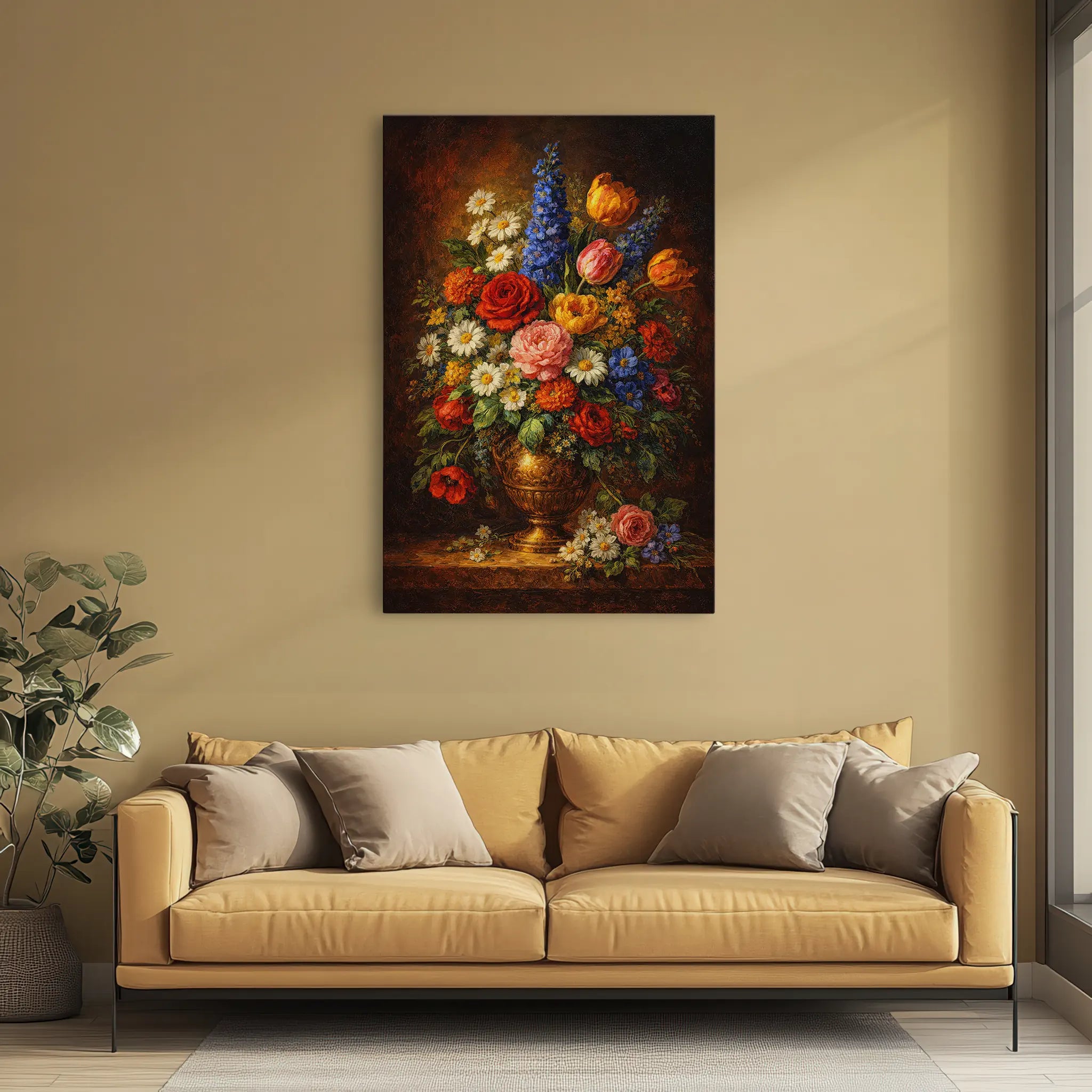 Opulent Wildflower Cascade Still Life Giclée Print 232003 Visual Wall Art AR2:3V Giclée Print