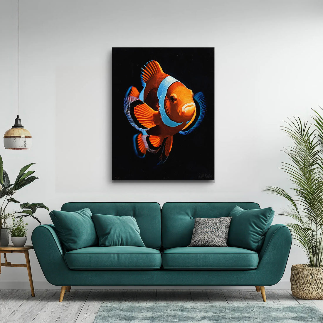 Orange And Blue Tropical Clownfish Giclée Print 451016 Visual Wall Art AR3:4V-AR4:5V Giclée Print