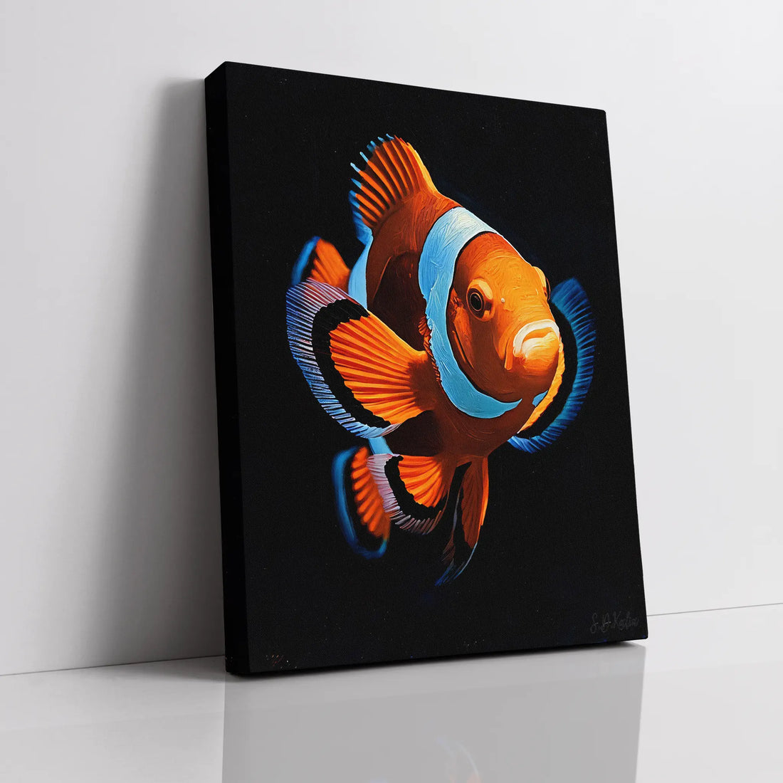 Orange And Blue Tropical Clownfish Giclée Print 451016 Visual Wall Art AR3:4V-AR4:5V Giclée Print