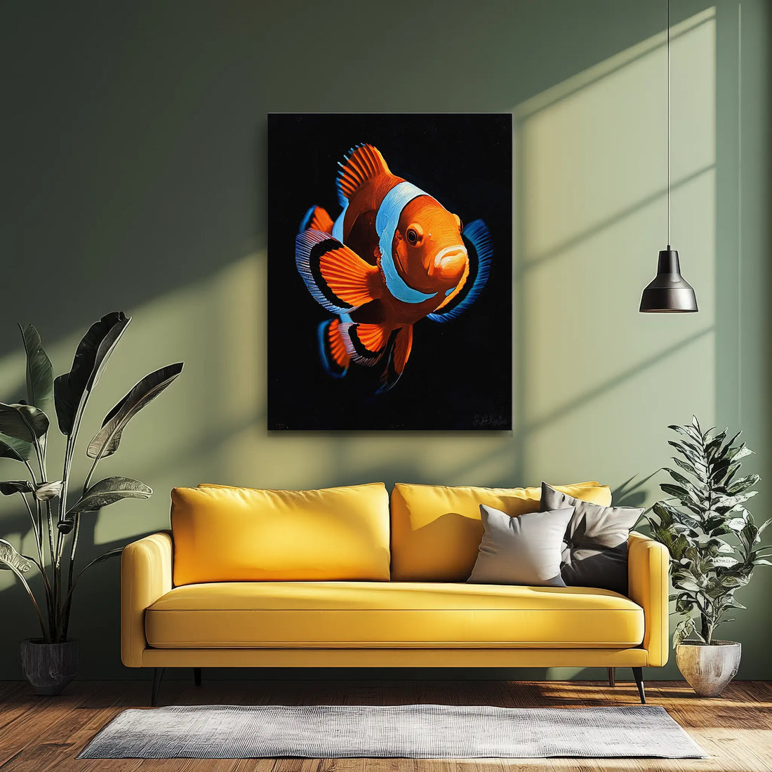 Orange And Blue Tropical Clownfish Giclée Print 451016 Visual Wall Art AR3:4V-AR4:5V Giclée Print