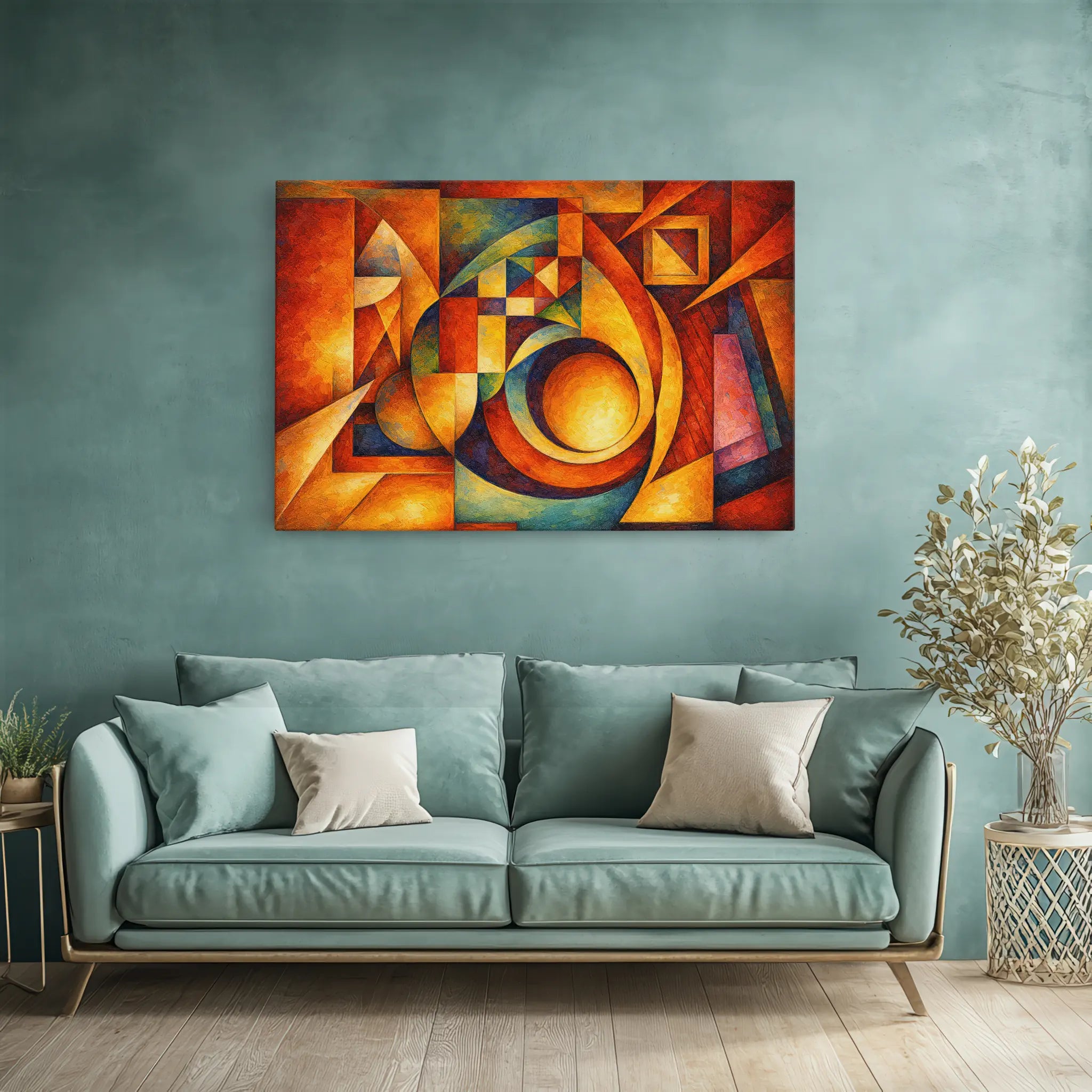 Orbit and Angle Bold Modern Abstract Giclée Print 329025 Visual Wall Art AR3:2H Giclée Print