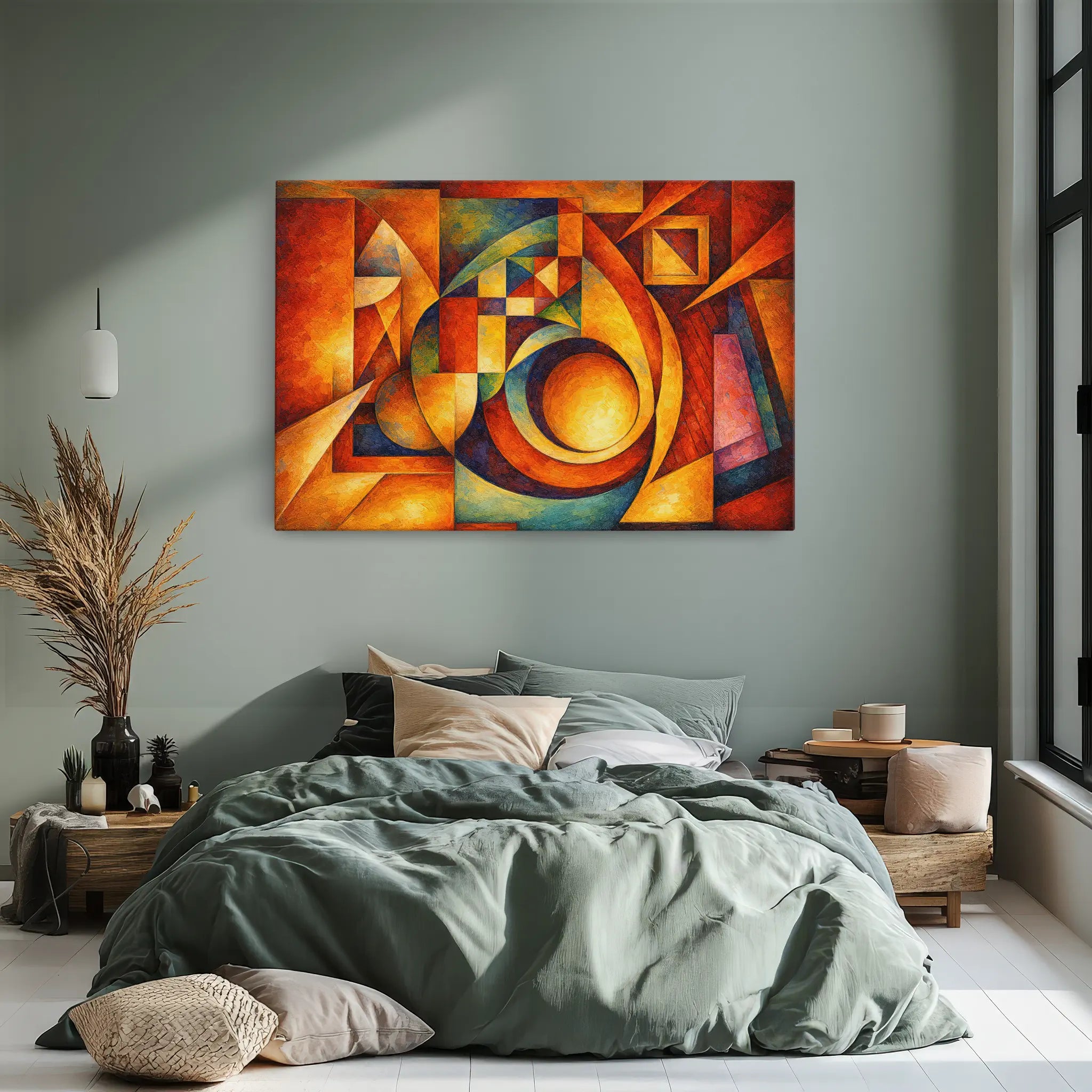 Orbit and Angle Bold Modern Abstract Giclée Print 329025 Visual Wall Art AR3:2H Giclée Print