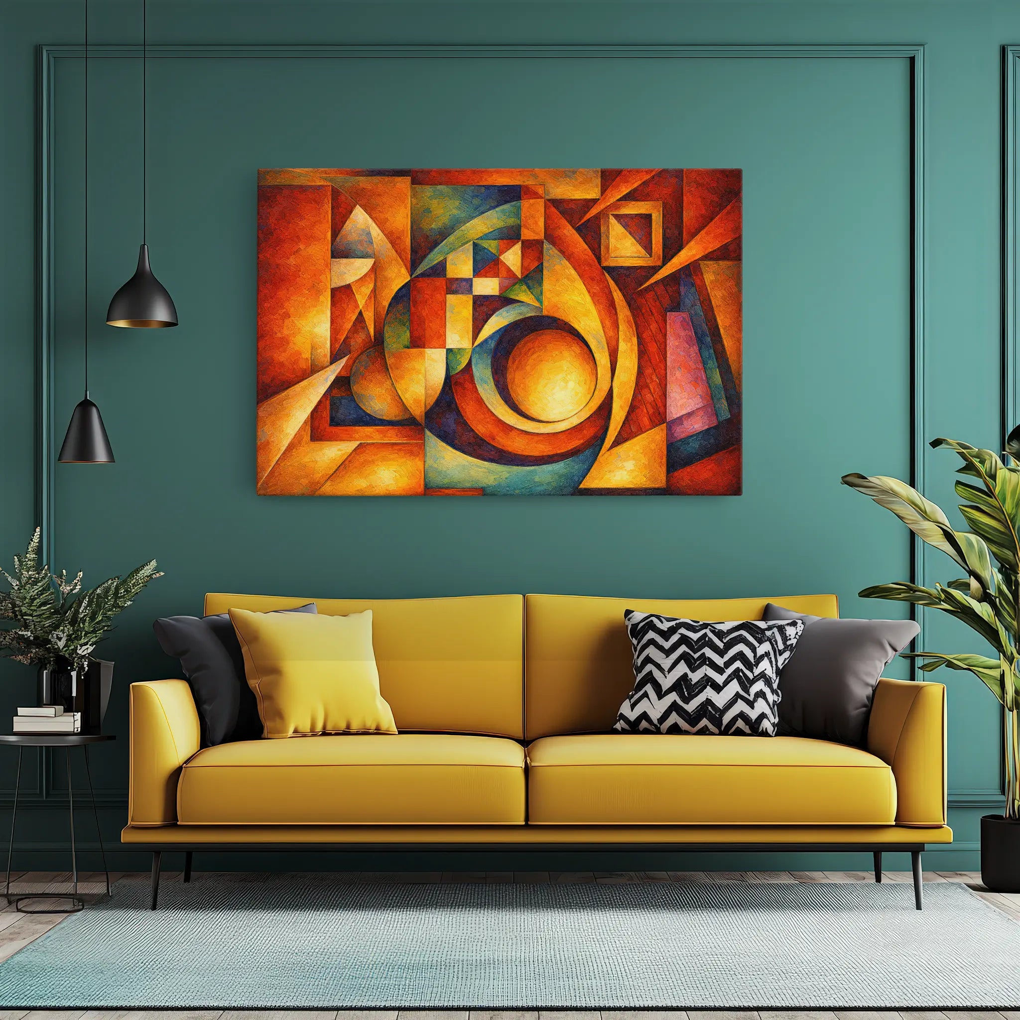 Orbit and Angle Bold Modern Abstract Giclée Print 329025 Visual Wall Art AR3:2H Giclée Print