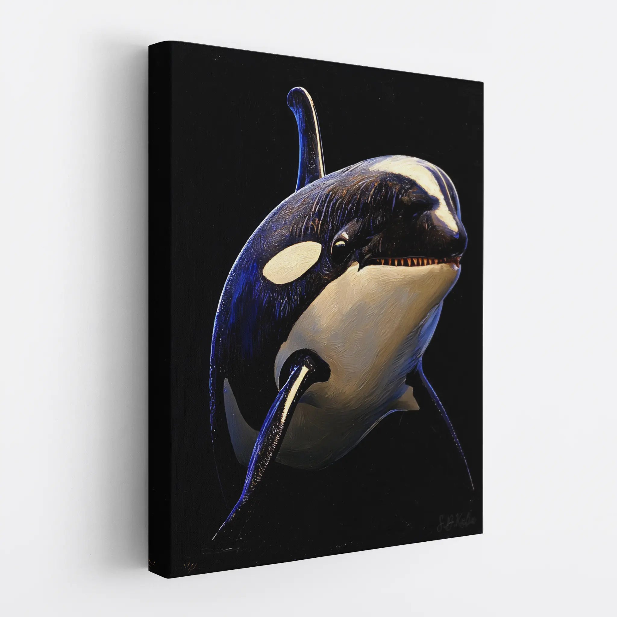 Orca Killer Whale Monochrome Giclée Print 451017 Visual Wall Art AR3:4V-AR4:5V Giclée Print