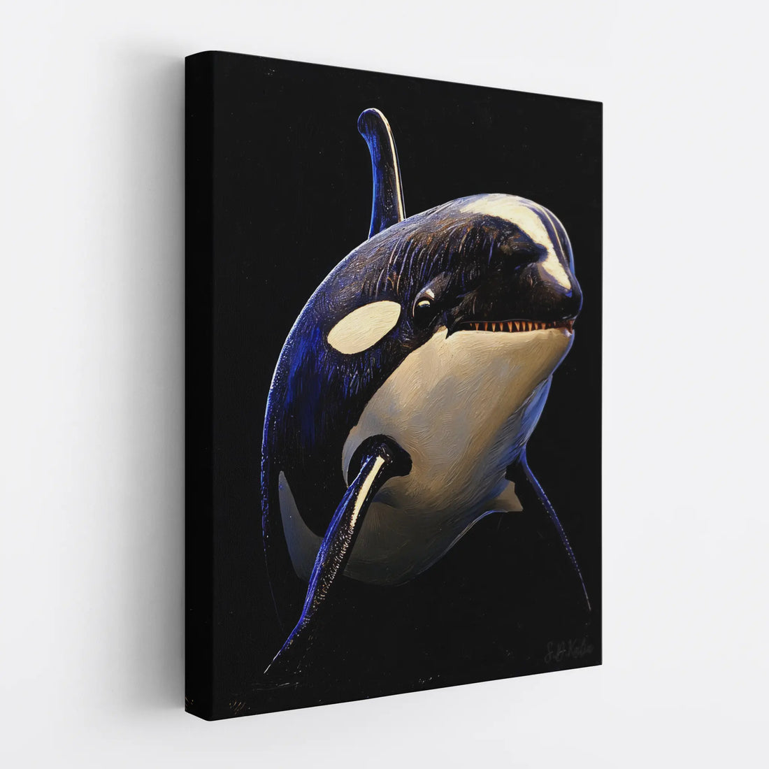 Orca Killer Whale Monochrome Giclée Print 451017 Visual Wall Art AR3:4V-AR4:5V Giclée Print