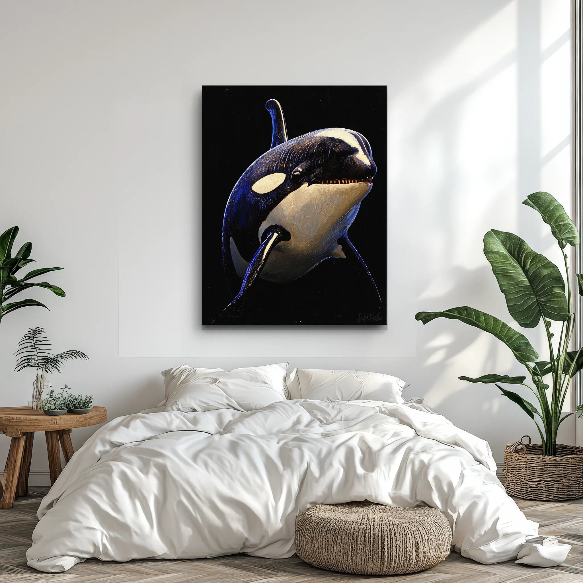 Orca Killer Whale Monochrome Giclée Print 451017 Visual Wall Art AR3:4V-AR4:5V Giclée Print