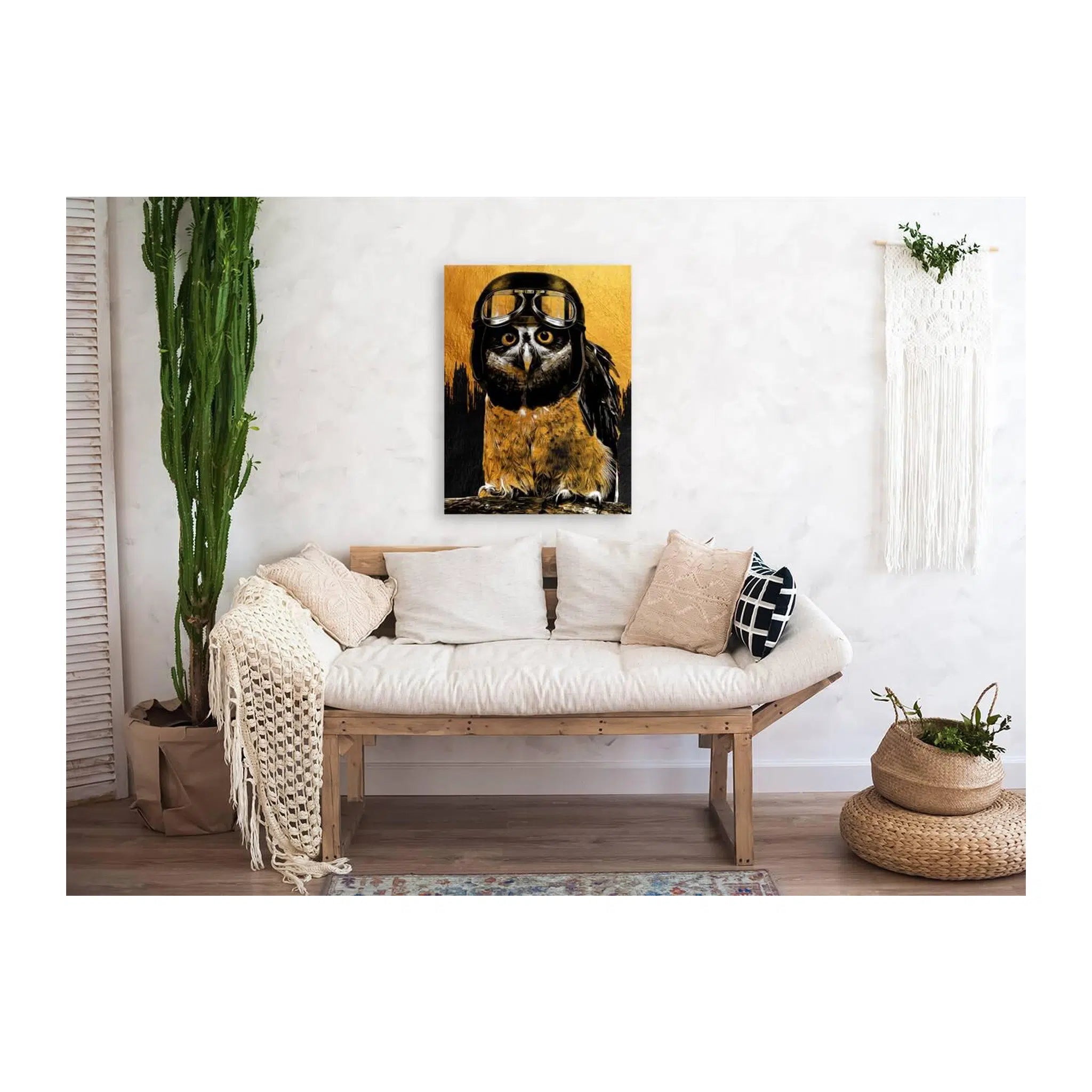 Owl Pilot Gold Giclée Print 34906 Visual Wall Art