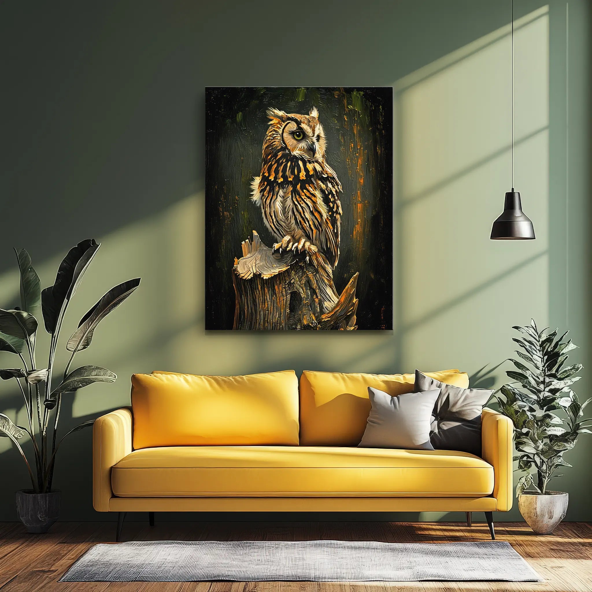 Owl Tree Stump Giclée Print 454634 Visual Wall Art AR3:4V-AR4:5V Giclée Print