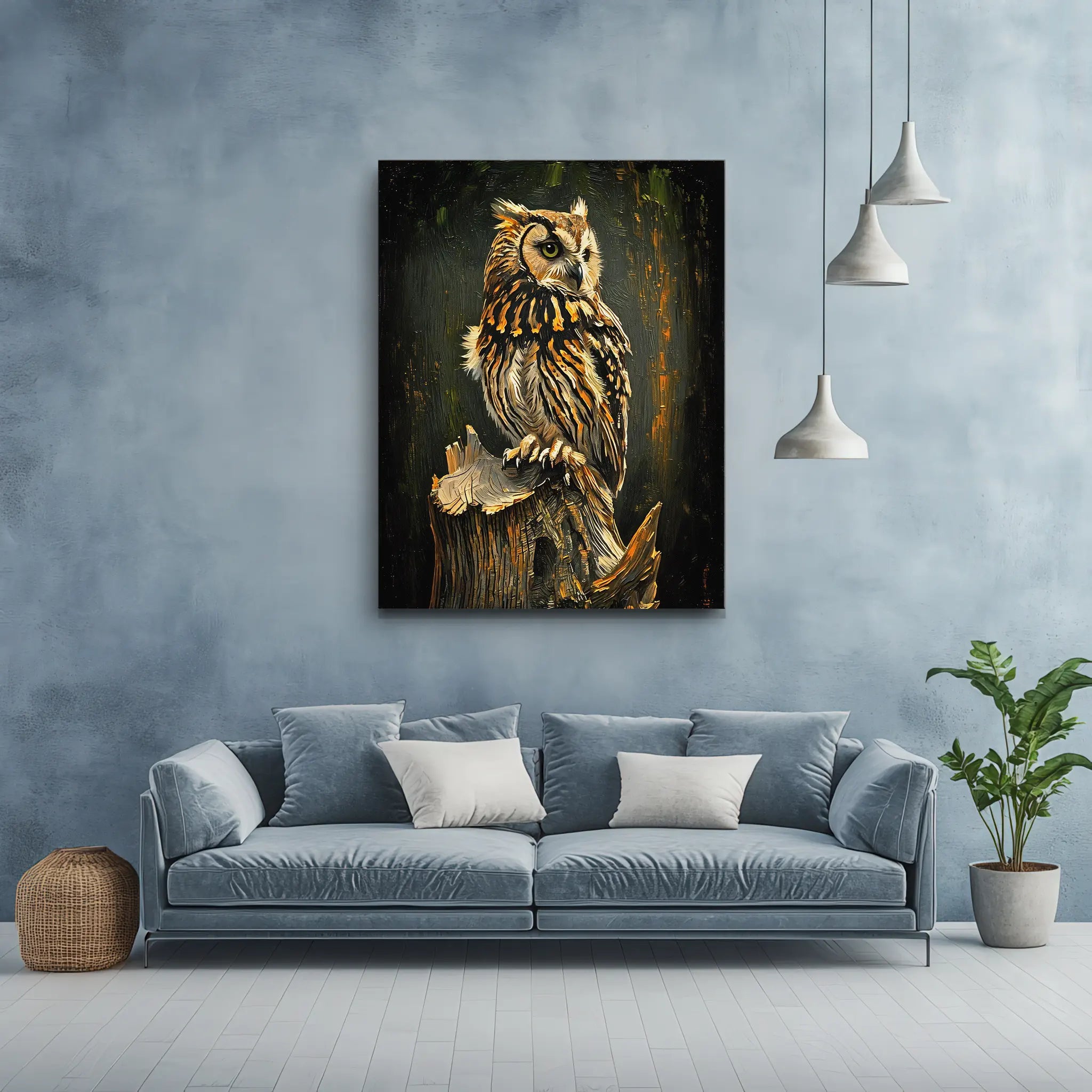 Owl Tree Stump Giclée Print 454634 Visual Wall Art AR3:4V-AR4:5V Giclée Print