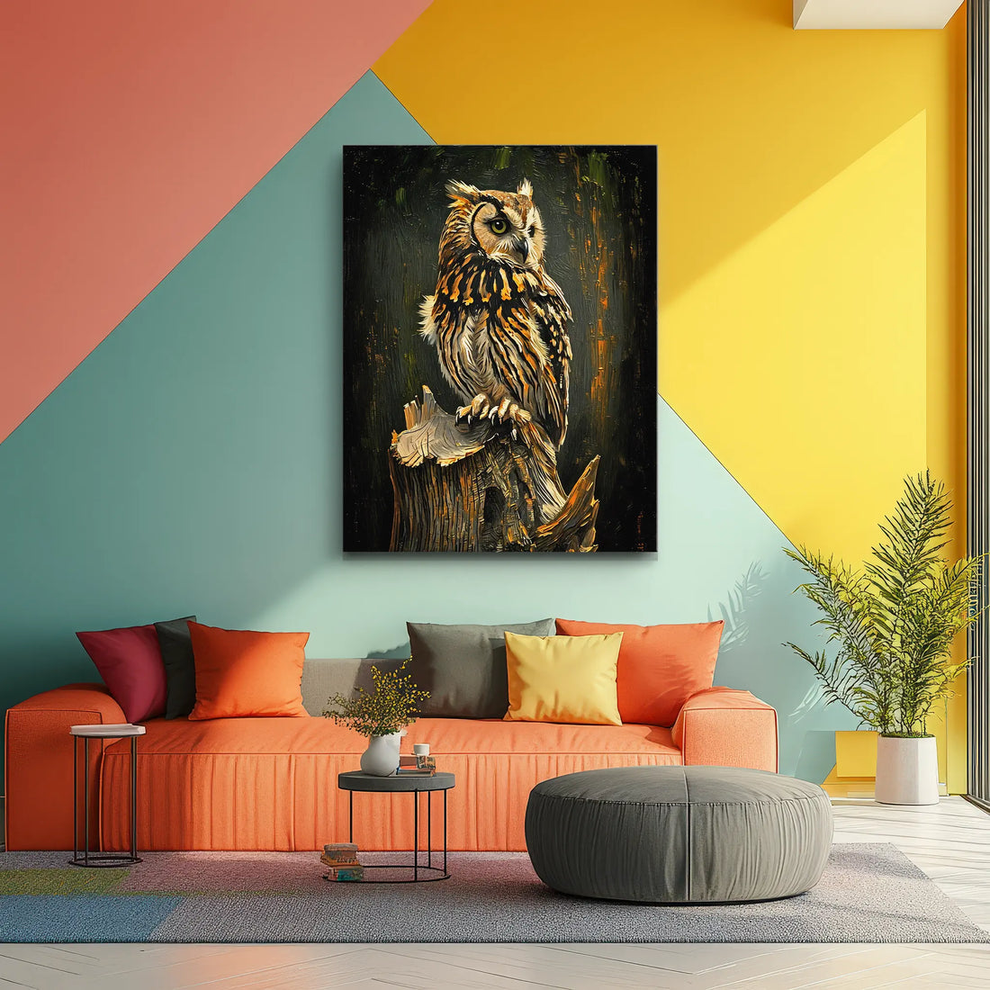 Owl Tree Stump Giclée Print 454634 Visual Wall Art AR3:4V-AR4:5V Giclée Print