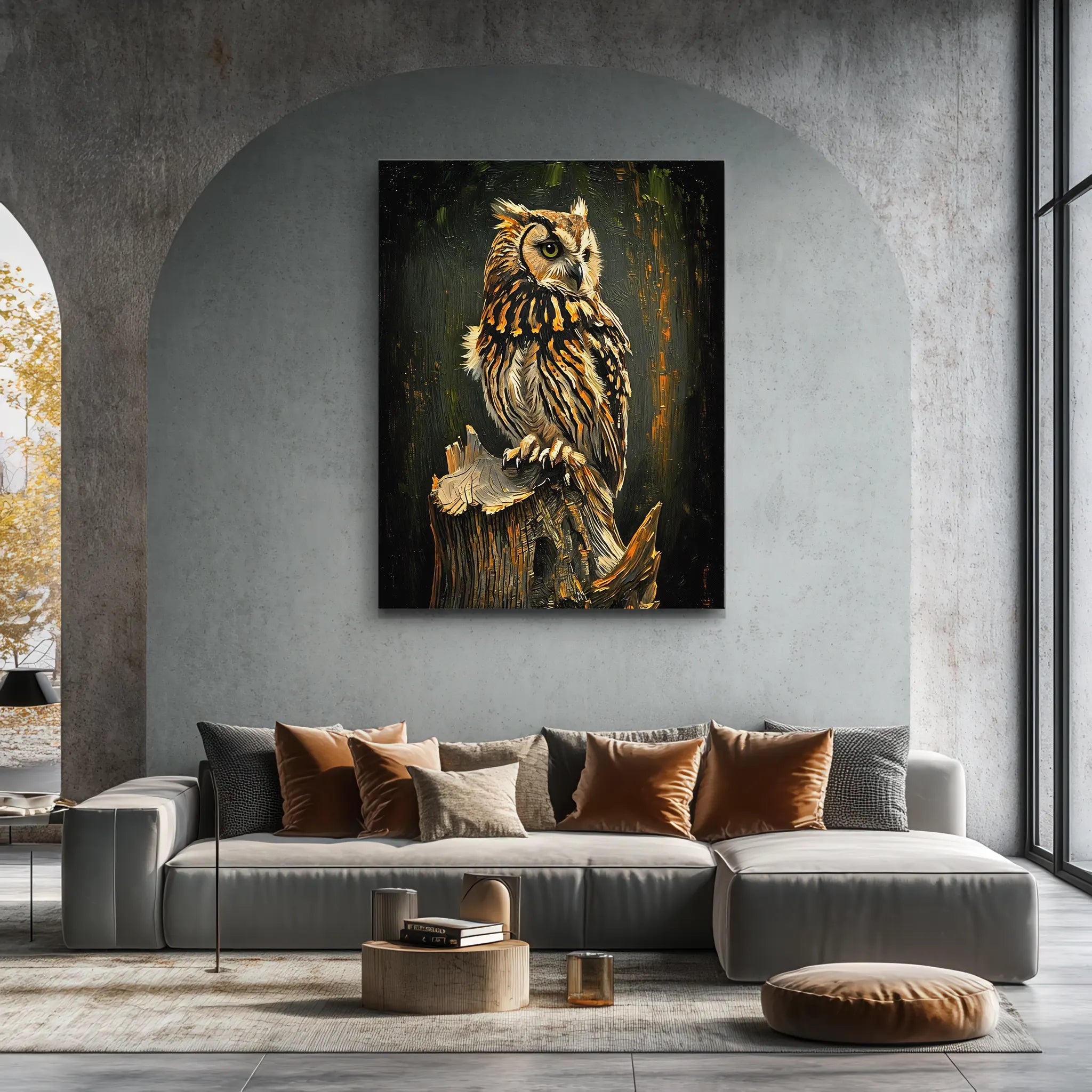 Owl Tree Stump Giclée Print 454634 Visual Wall Art AR3:4V-AR4:5V Giclée Print