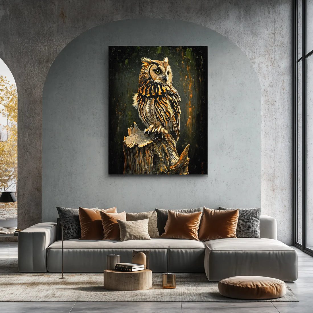 Owl Tree Stump Giclée Print 454634 Visual Wall Art AR3:4V-AR4:5V Giclée Print