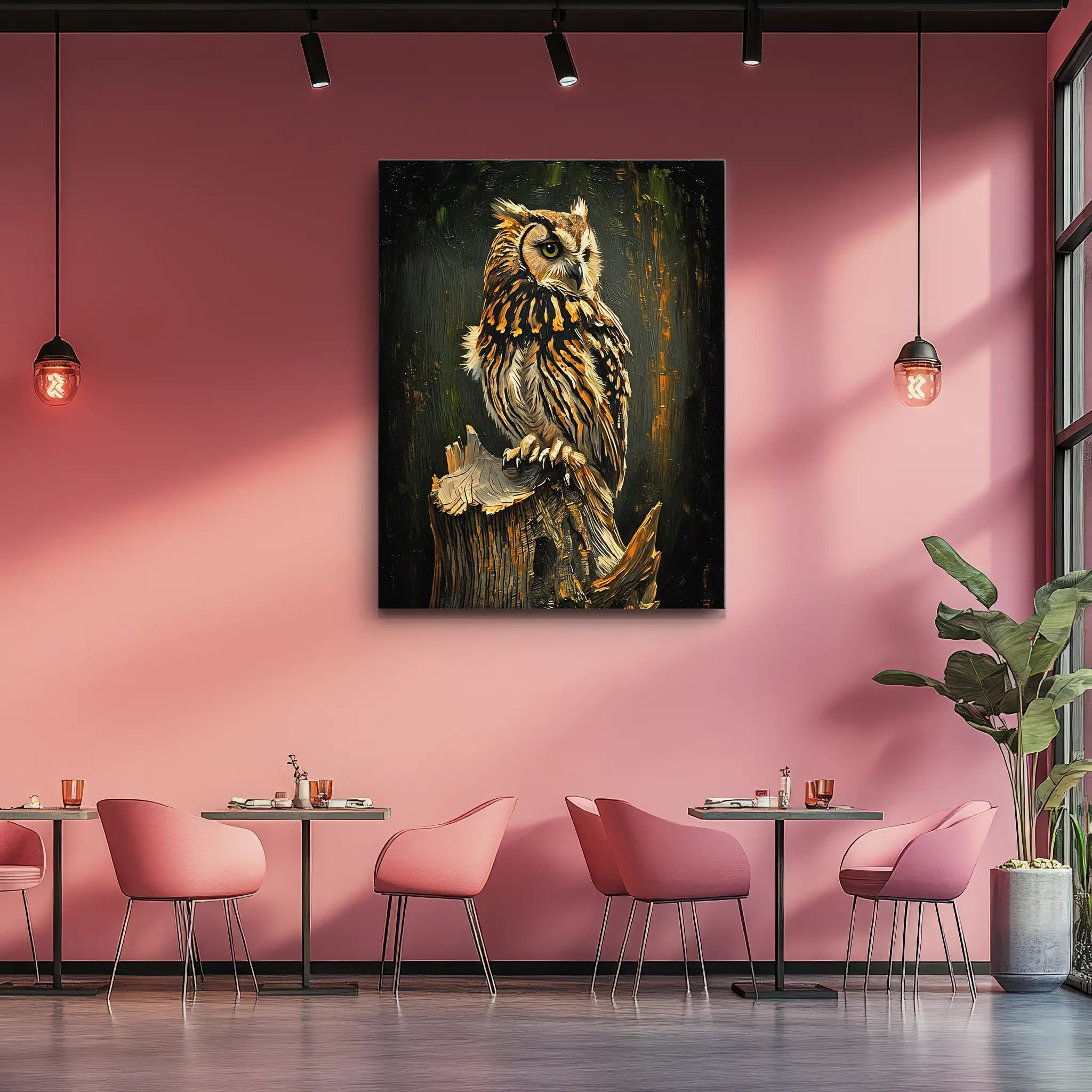 Owl Tree Stump Giclée Print 454634 Visual Wall Art AR3:4V-AR4:5V Giclée Print