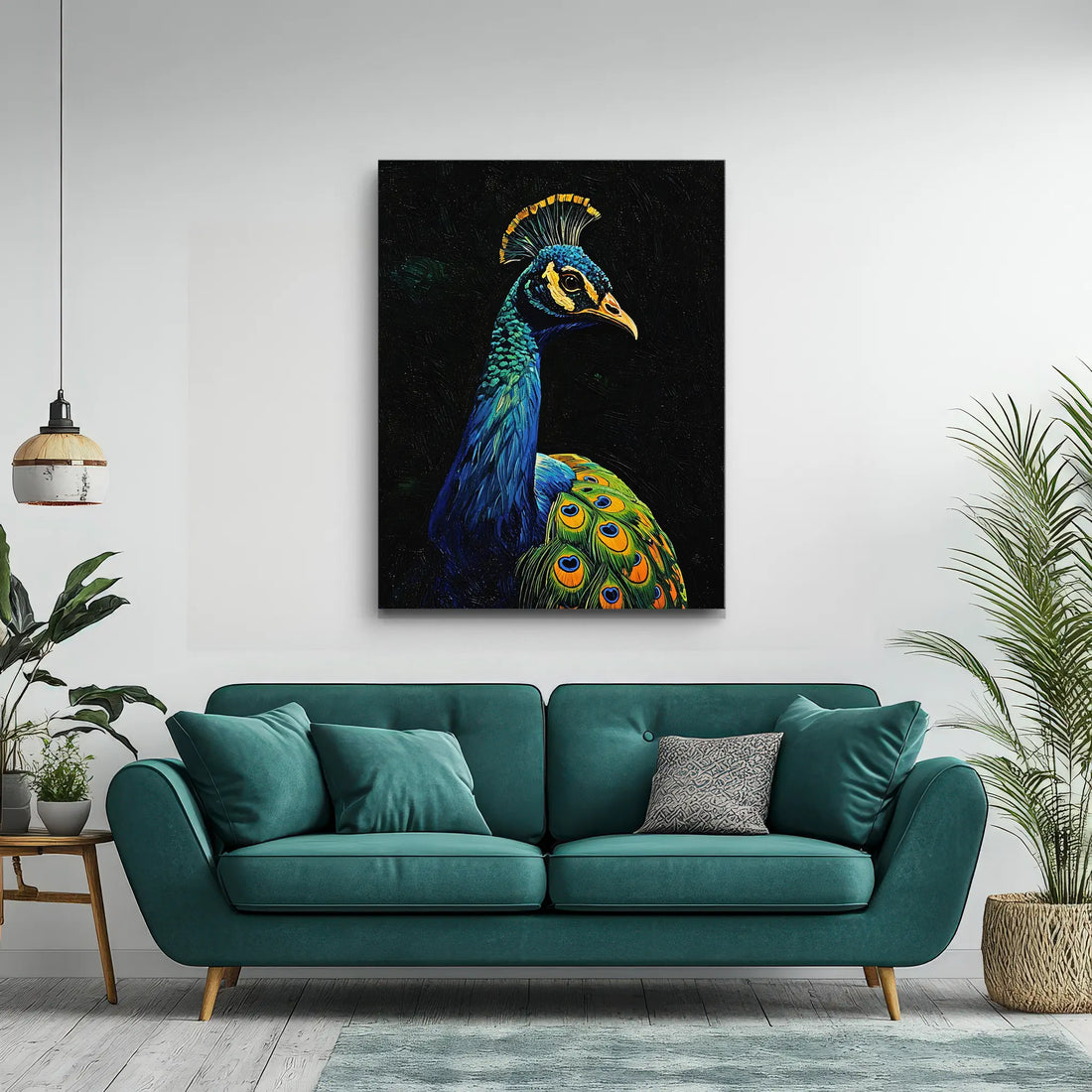Peacock Elegance Giclée Print 454636 Visual Wall Art AR3:4V-AR4:5V Giclée Print