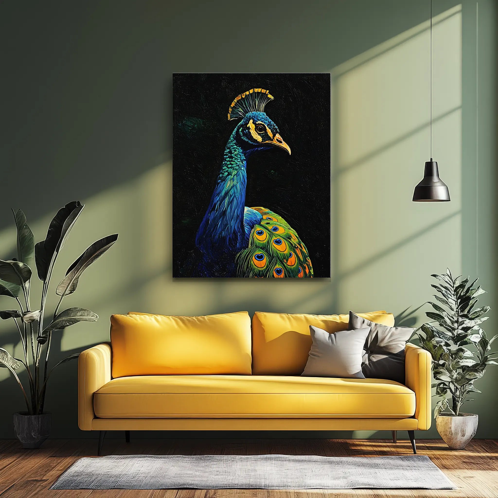 Peacock Elegance Giclée Print 454636 Visual Wall Art AR3:4V-AR4:5V Giclée Print