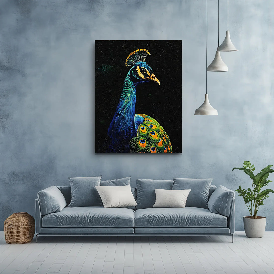Peacock Elegance Giclée Print 454636 Visual Wall Art AR3:4V-AR4:5V Giclée Print