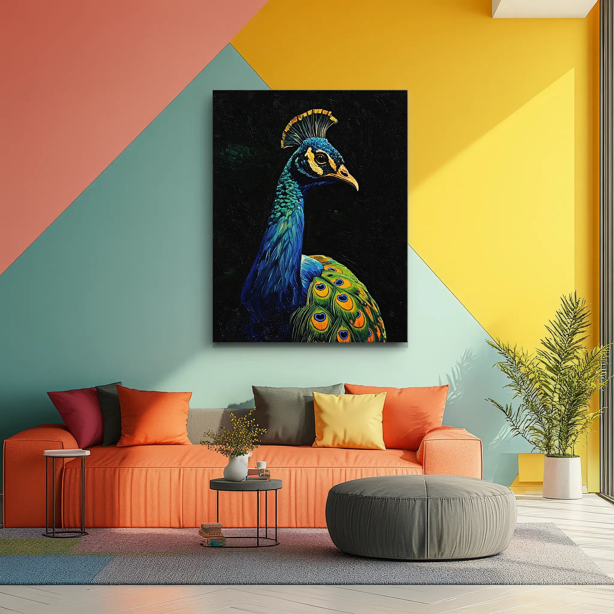 Peacock Elegance Giclée Print 454636 Visual Wall Art AR3:4V-AR4:5V Giclée Print