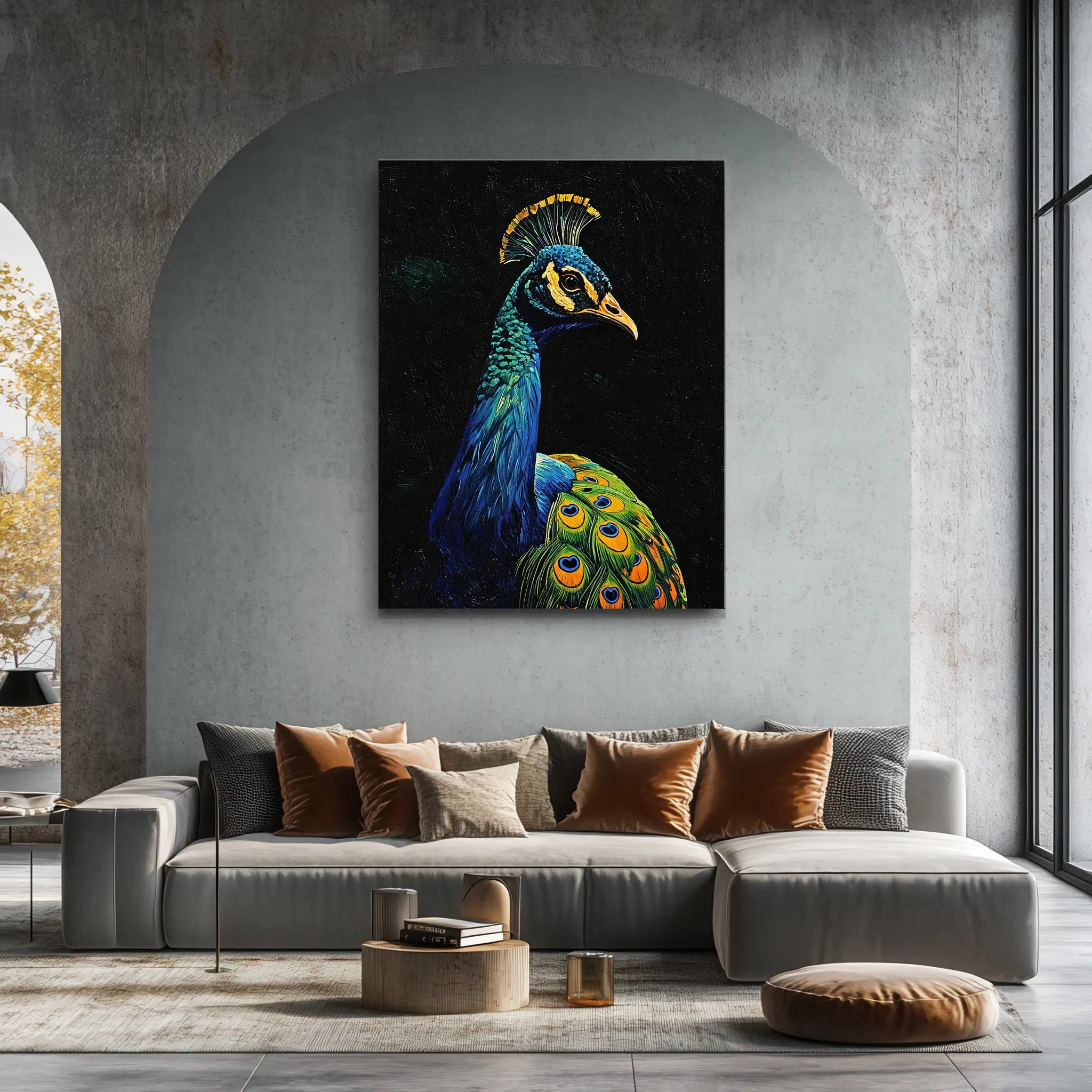 Peacock Elegance Giclée Print 454636 Visual Wall Art AR3:4V-AR4:5V Giclée Print