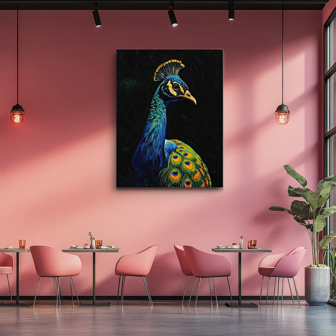 Peacock Elegance Giclée Print 454636 Visual Wall Art AR3:4V-AR4:5V Giclée Print