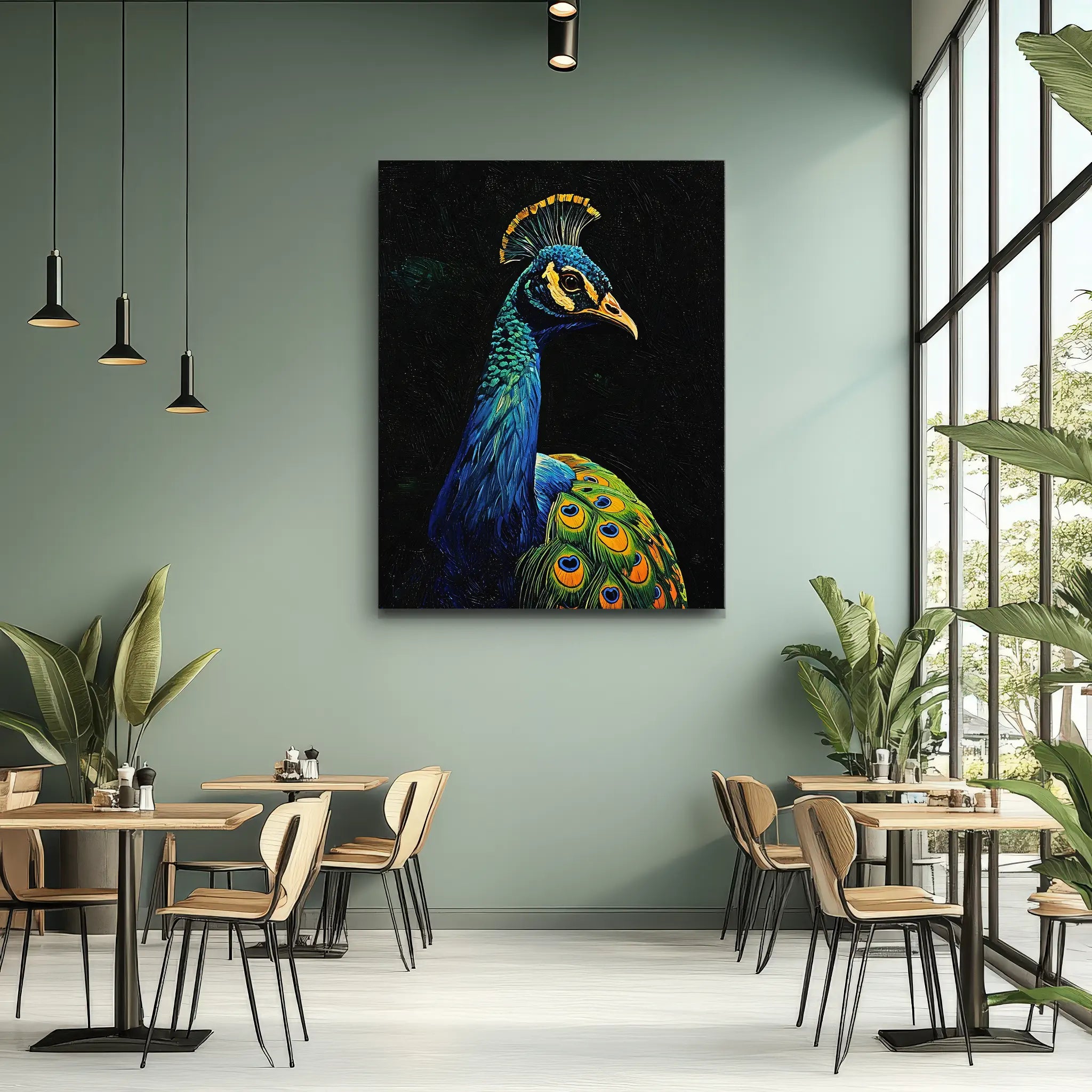Peacock Elegance Giclée Print 454636 Visual Wall Art AR3:4V-AR4:5V Giclée Print