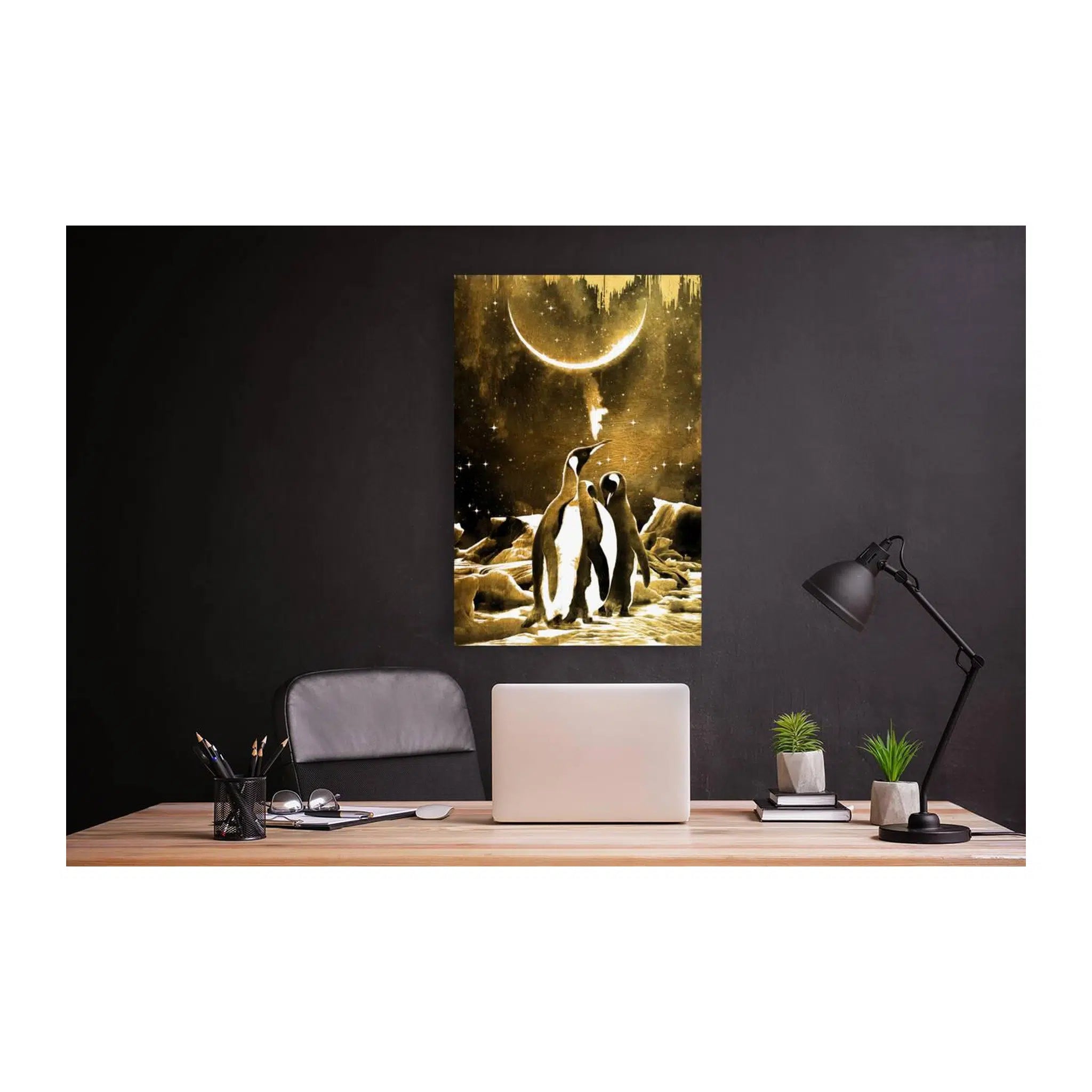 Penguins Gold Giclée Print 23905 Visual Wall Art