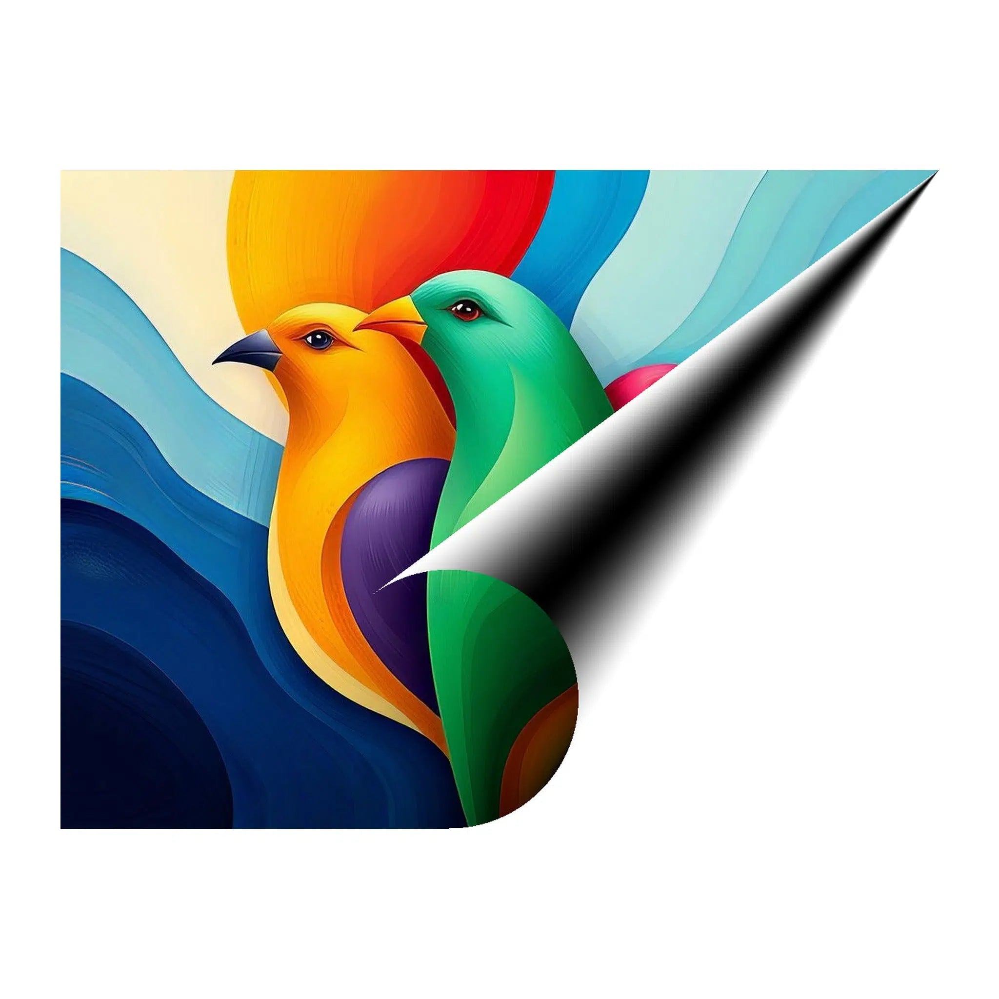 Perched Birds Giclée Print 43703 Giclée Fine Art Matte Paper Print Visual Wall Art