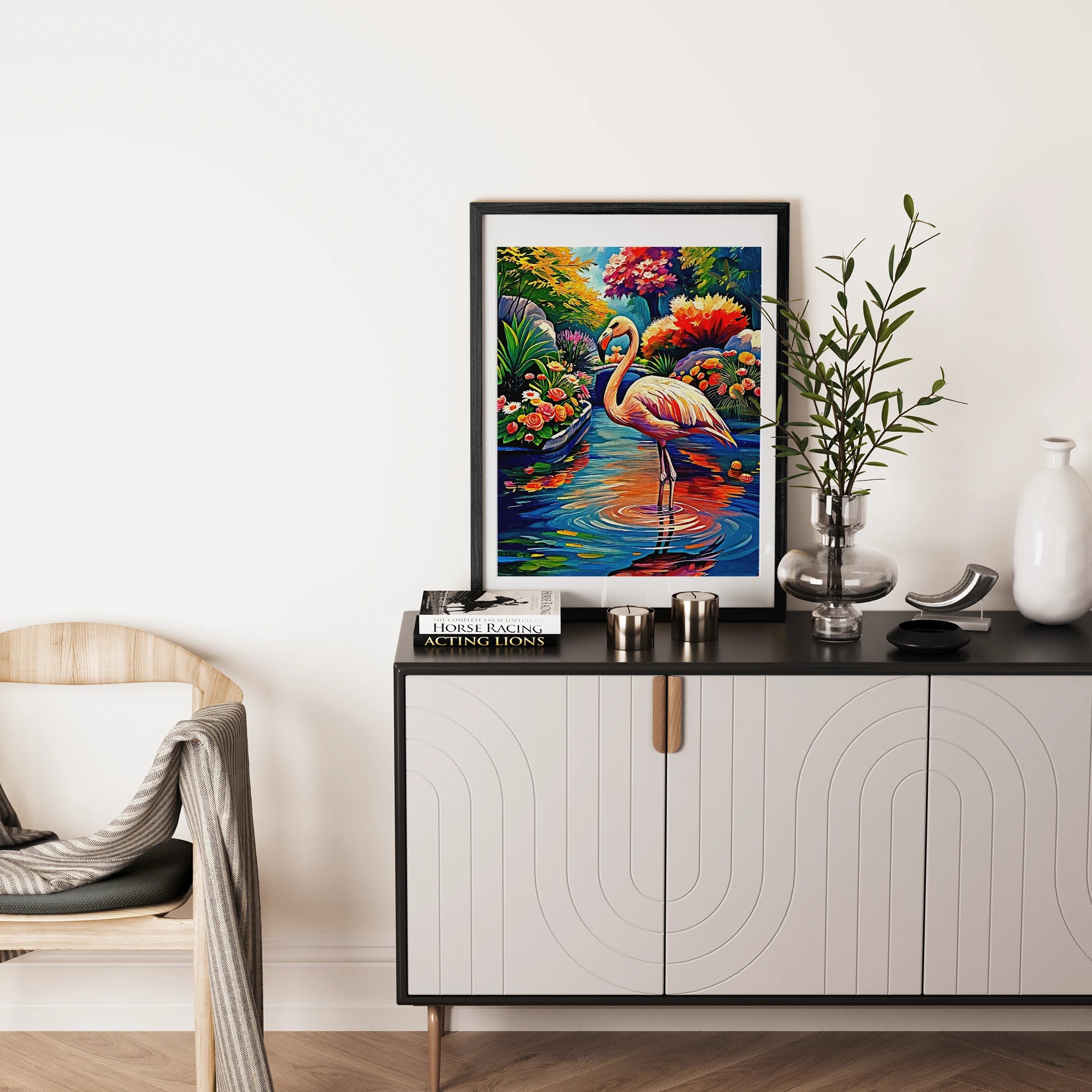 Phoenicopterus-Chilean Flamingo Chile-Framed Paper Print-452215 Visual Wall Art Framed Print