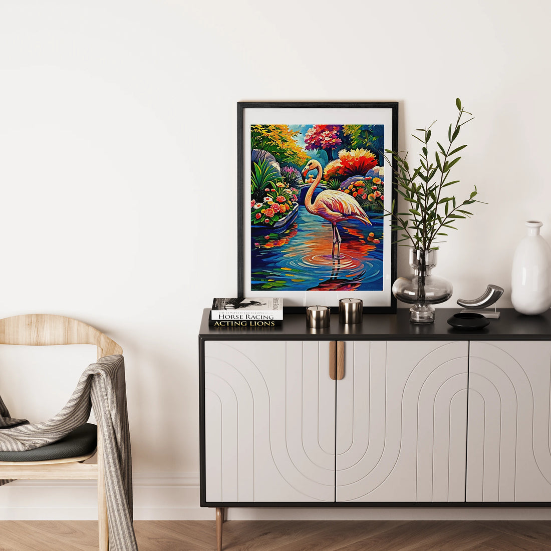 Phoenicopterus-Chilean Flamingo Chile-Framed Paper Print-452215 Visual Wall Art Framed Print