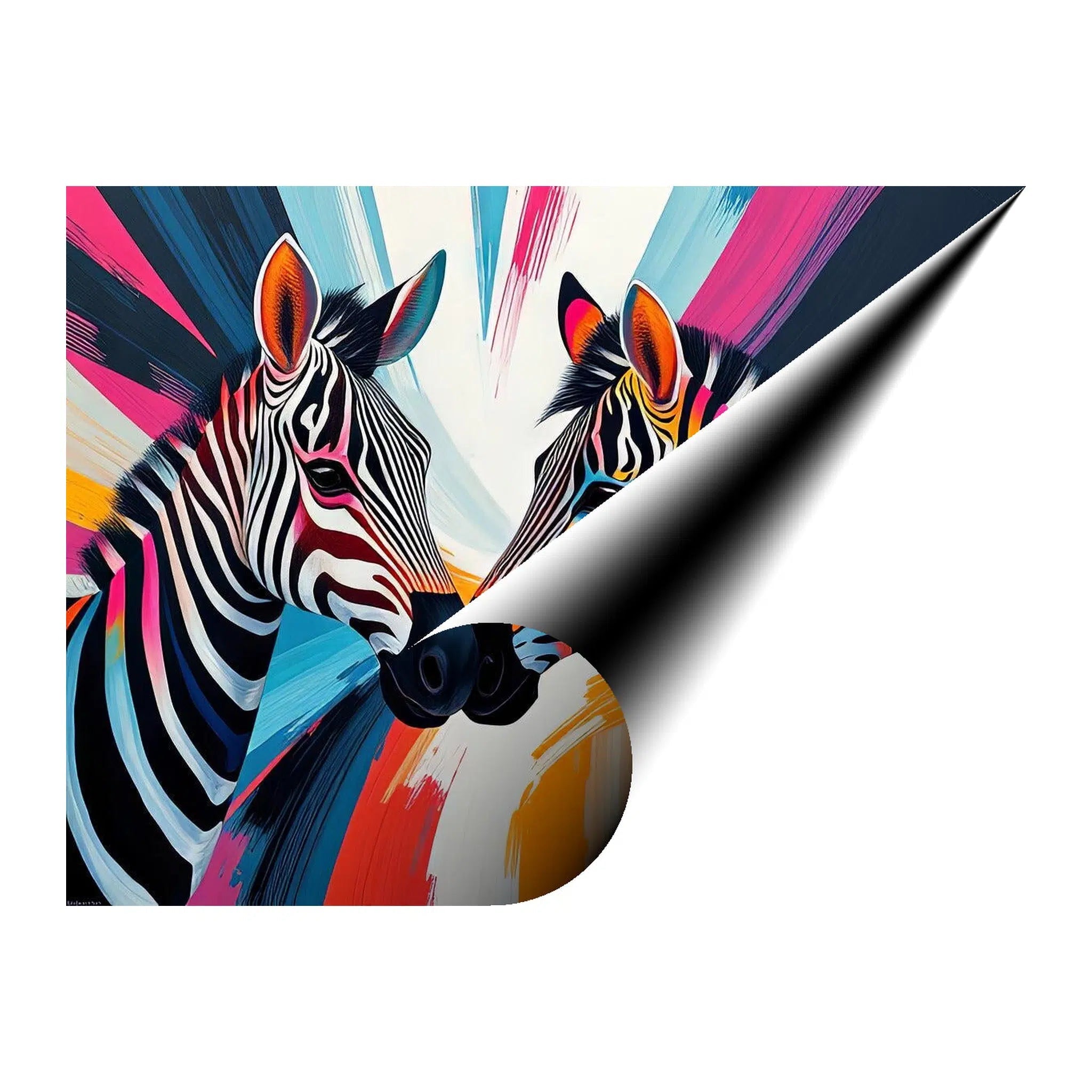 Playful Zebras Giclée Print 43143 Giclée Rolled Canvas Print Visual Wall Art