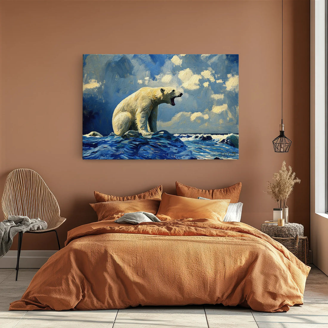 Polar Bear Roaring on Arctic Ice Giclée Print 321007 Visual Wall Art AR3:2H Giclée Print