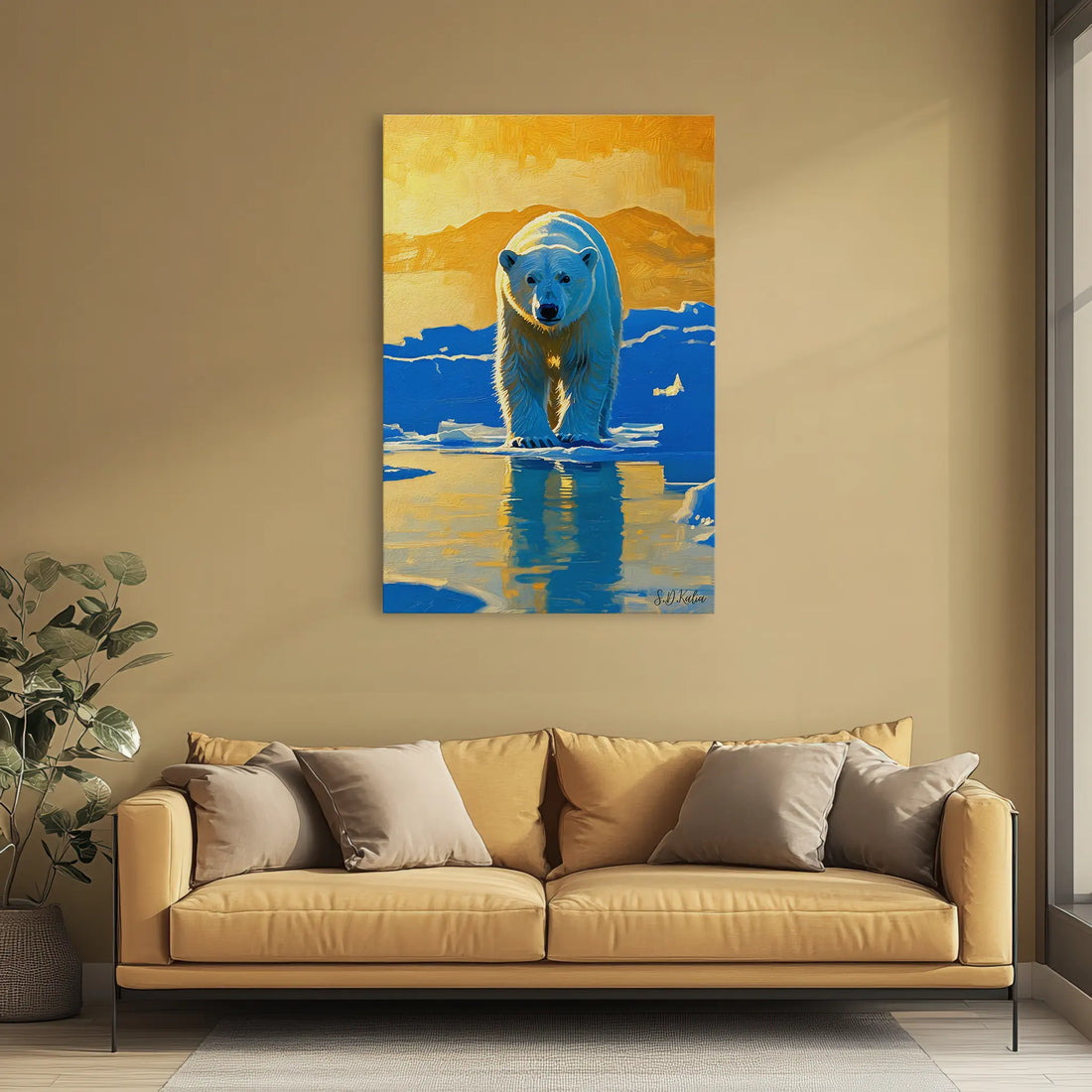 Polar Bear at Sunset Giclée Print 231035 Visual Wall Art AR2:3V Giclée Print