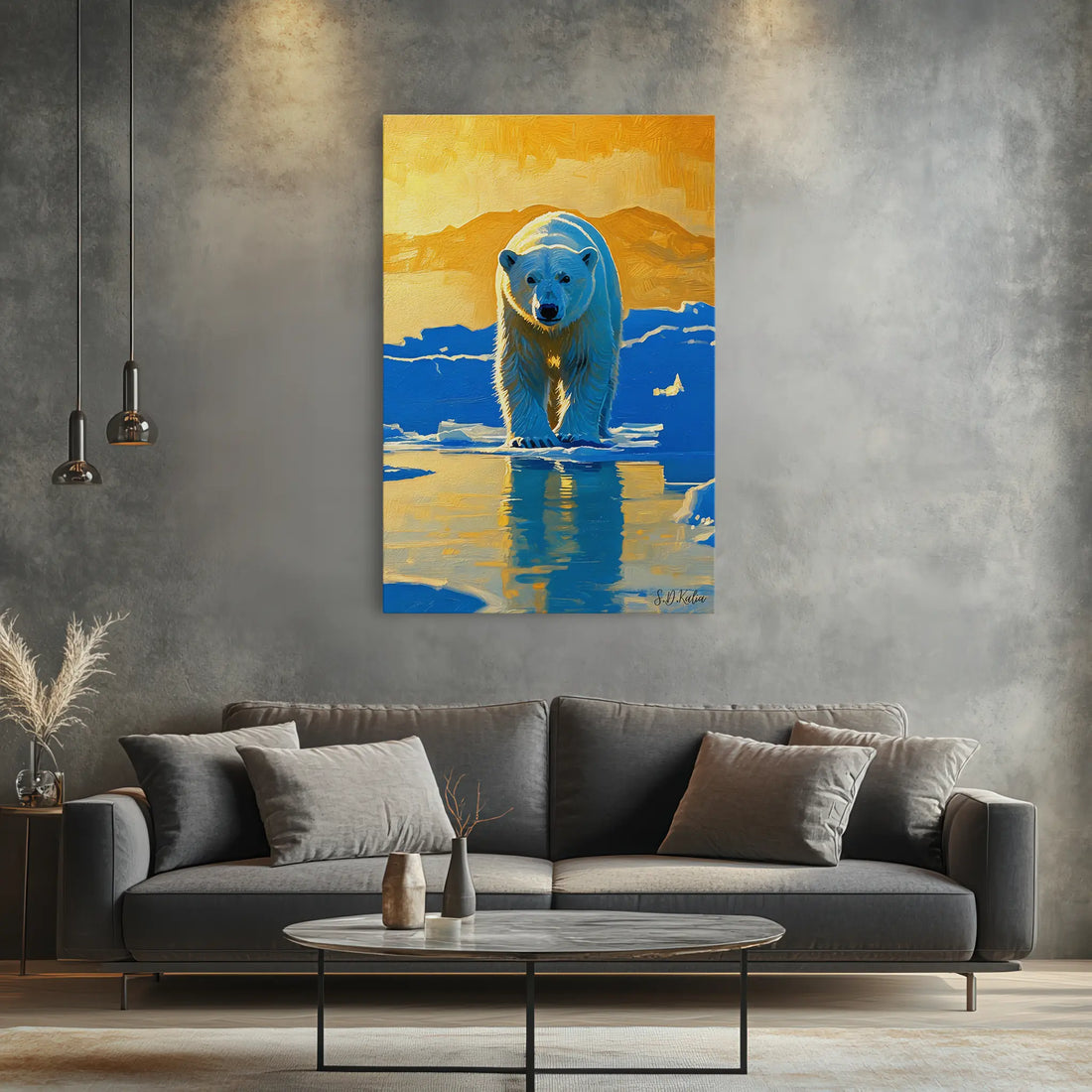 Polar Bear at Sunset Giclée Print 231035 Visual Wall Art AR2:3V Giclée Print