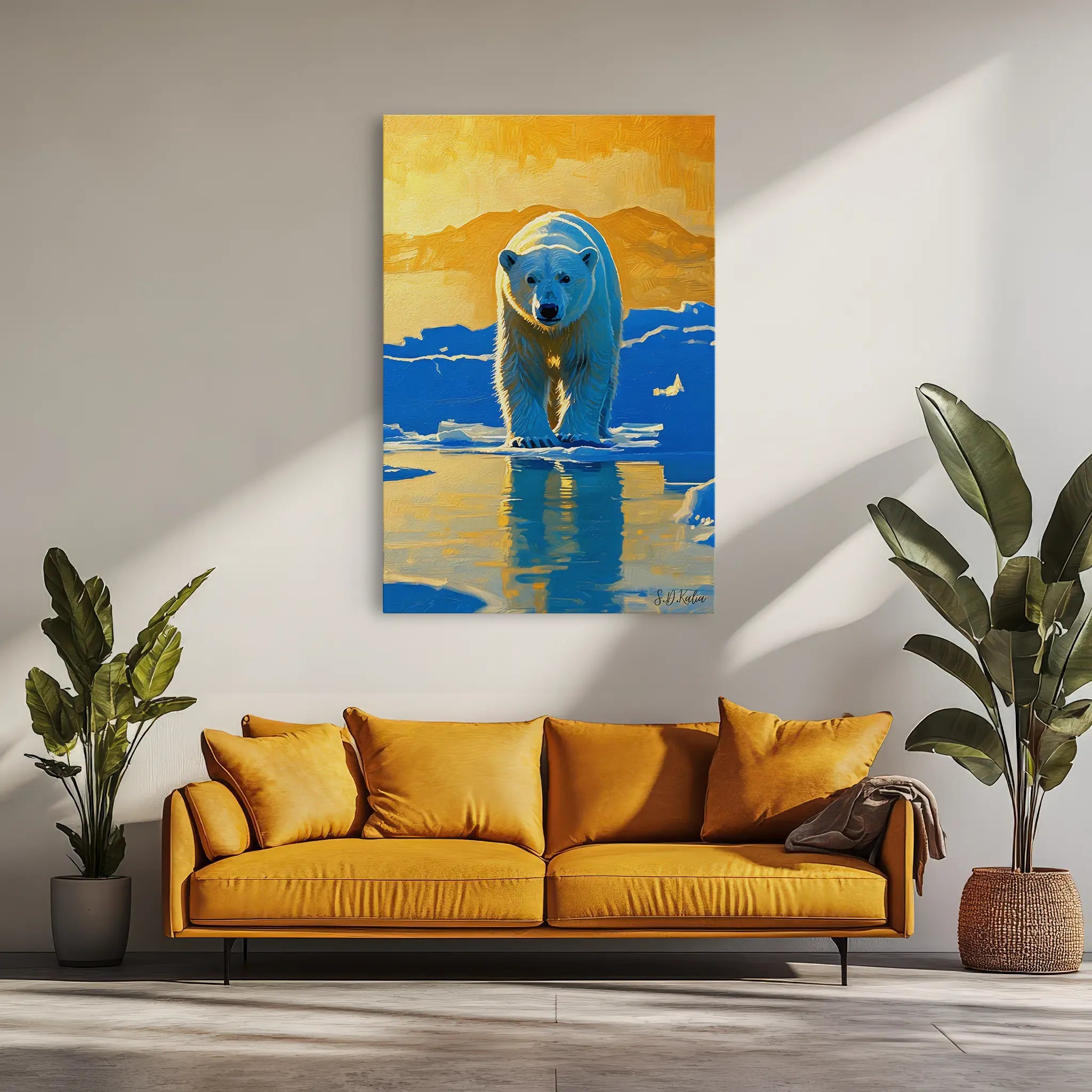 Polar Bear at Sunset Giclée Print 231035 Visual Wall Art AR2:3V Giclée Print